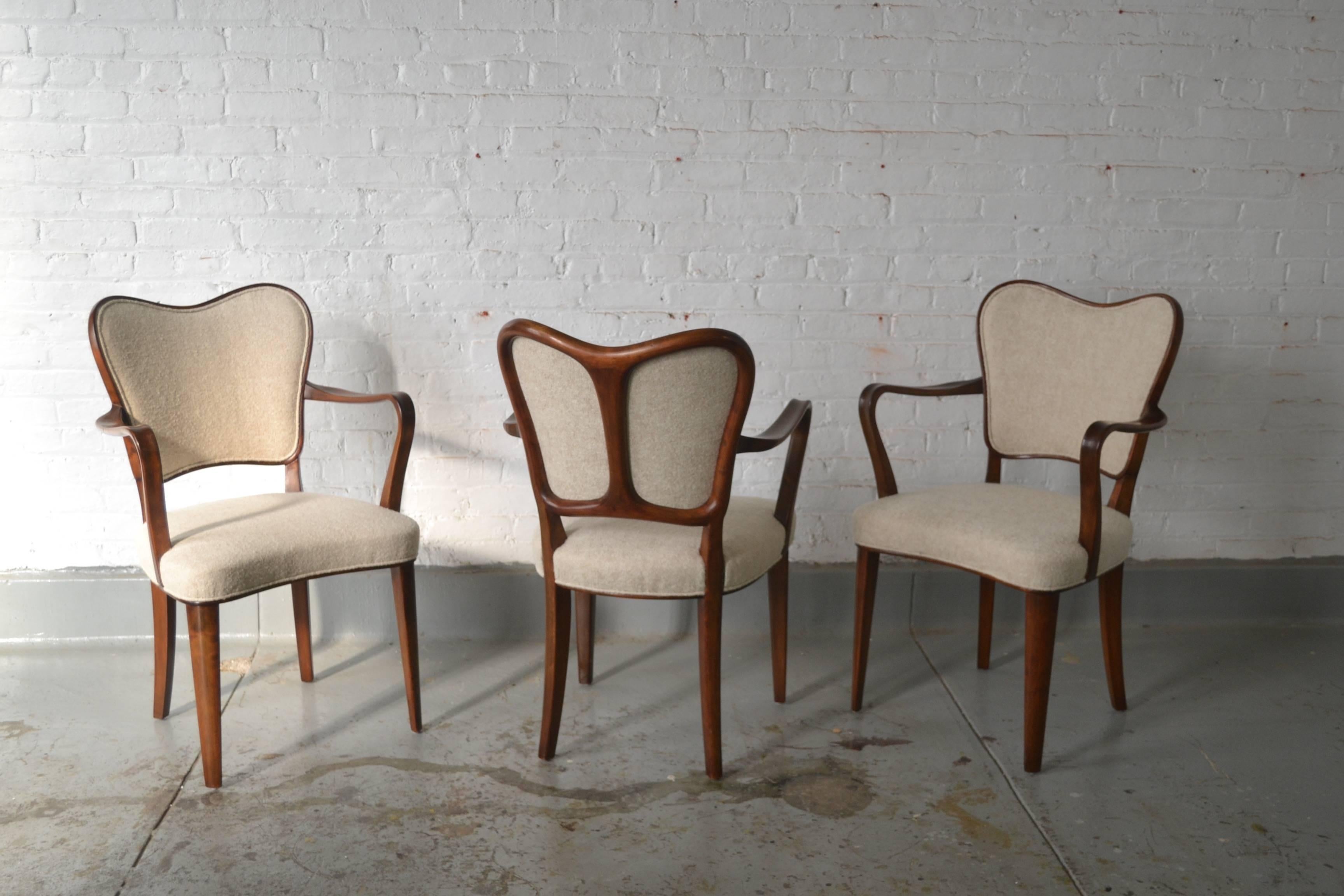 Gustav Axel Berg Set of Four Armchairs, Sweden In Excellent Condition In New York, NY