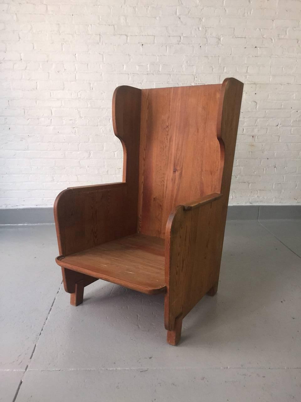 Swedish Axel Einar Hjorth High Back Lounge Chair