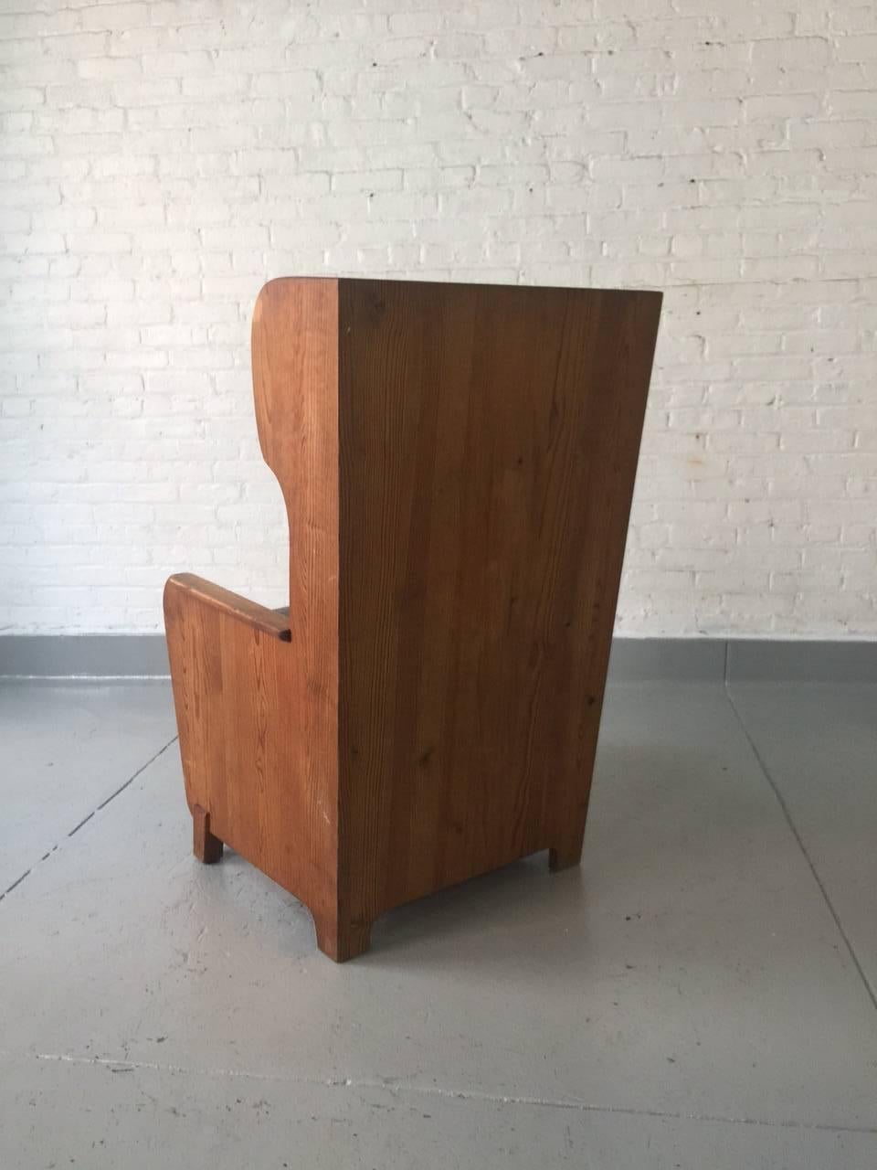 Axel Einar Hjorth High Back Lounge Chair In Excellent Condition In New York, NY