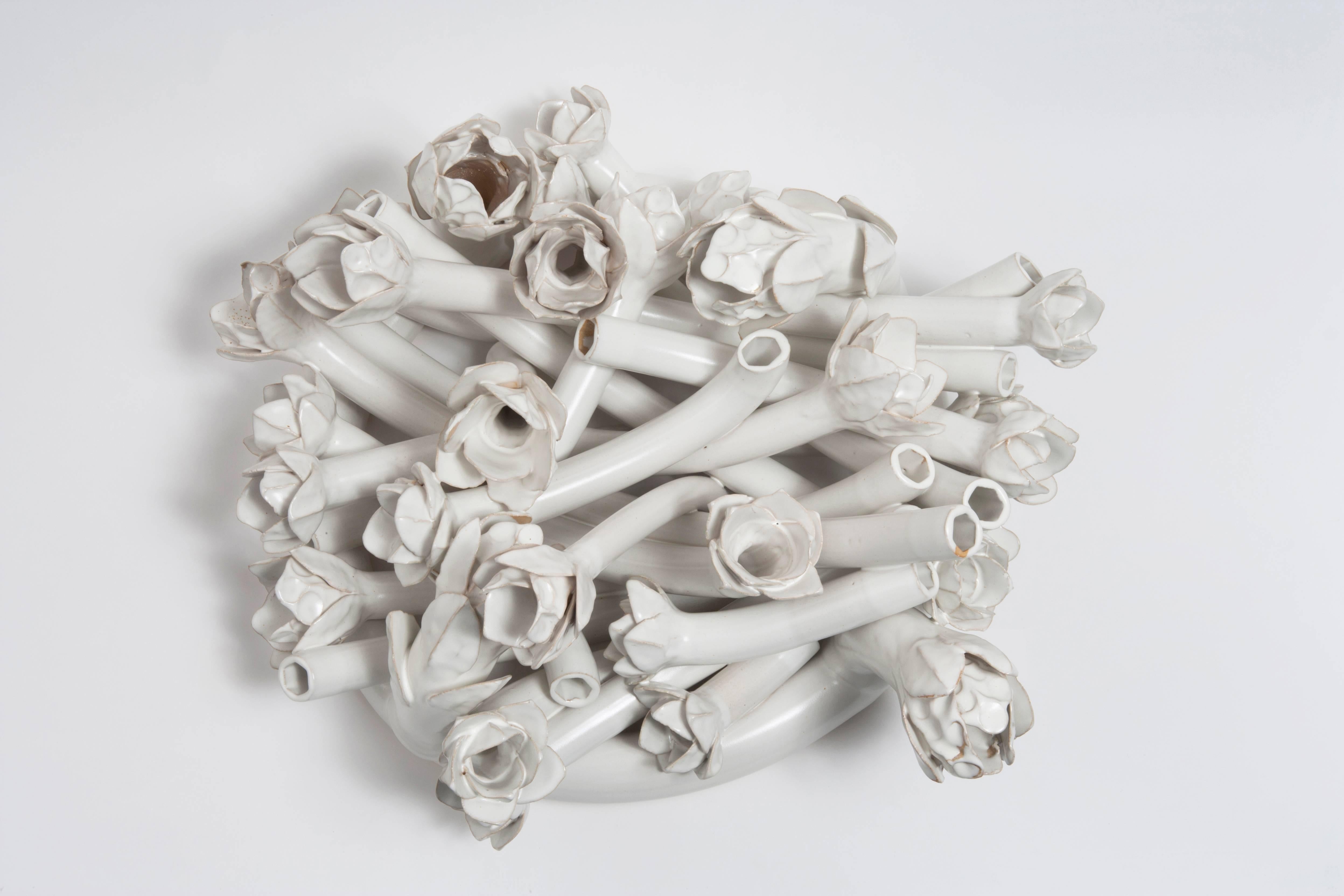 Anat Shiftan.
Sculpture from the Flora series, 2015-2016.
Porcelain.
11" H x 24.5" W x 21 D inches 27.9 x 62.2 x 53.3 cm.
Unique.