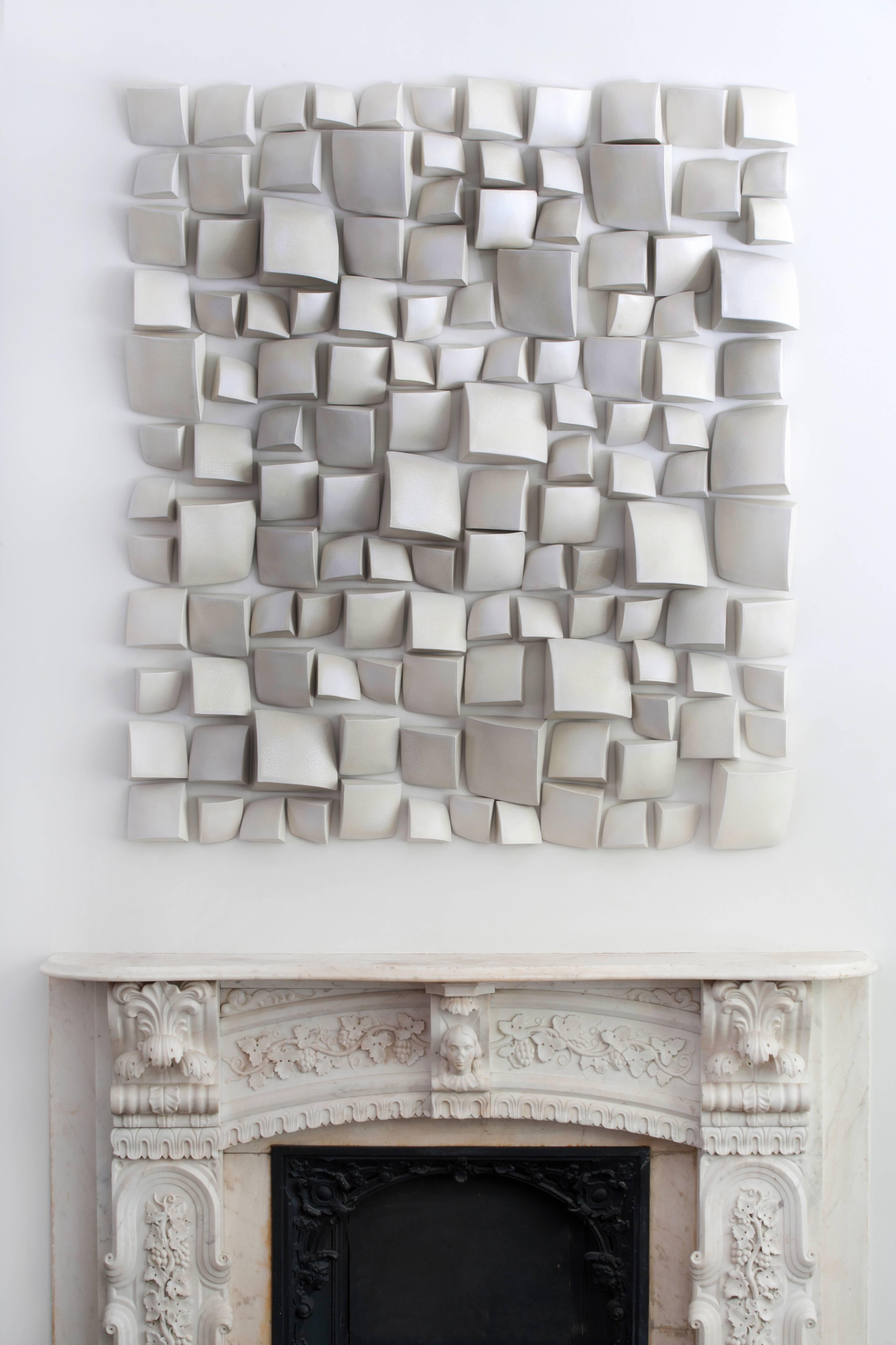 Maren Kloppmann (German b.1962)
Wall pillow field deconstructed III, 2016
Ceramic, white textured glaze
Measures: 66
