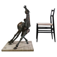 Postmodern Bronze Horse Sculpture “Sete” by Fernando Mario Paonessa, Italy, 1980s