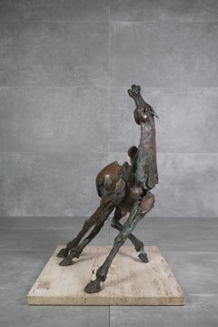 Postmodern Bronze Horse Sculpture “Sete” by Fernando Mario Paonessa, Italy, 1980s
