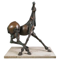 Bronze Horse Sculpture "Sete" by Fernando Mario Paonessa, Italy, 1980s