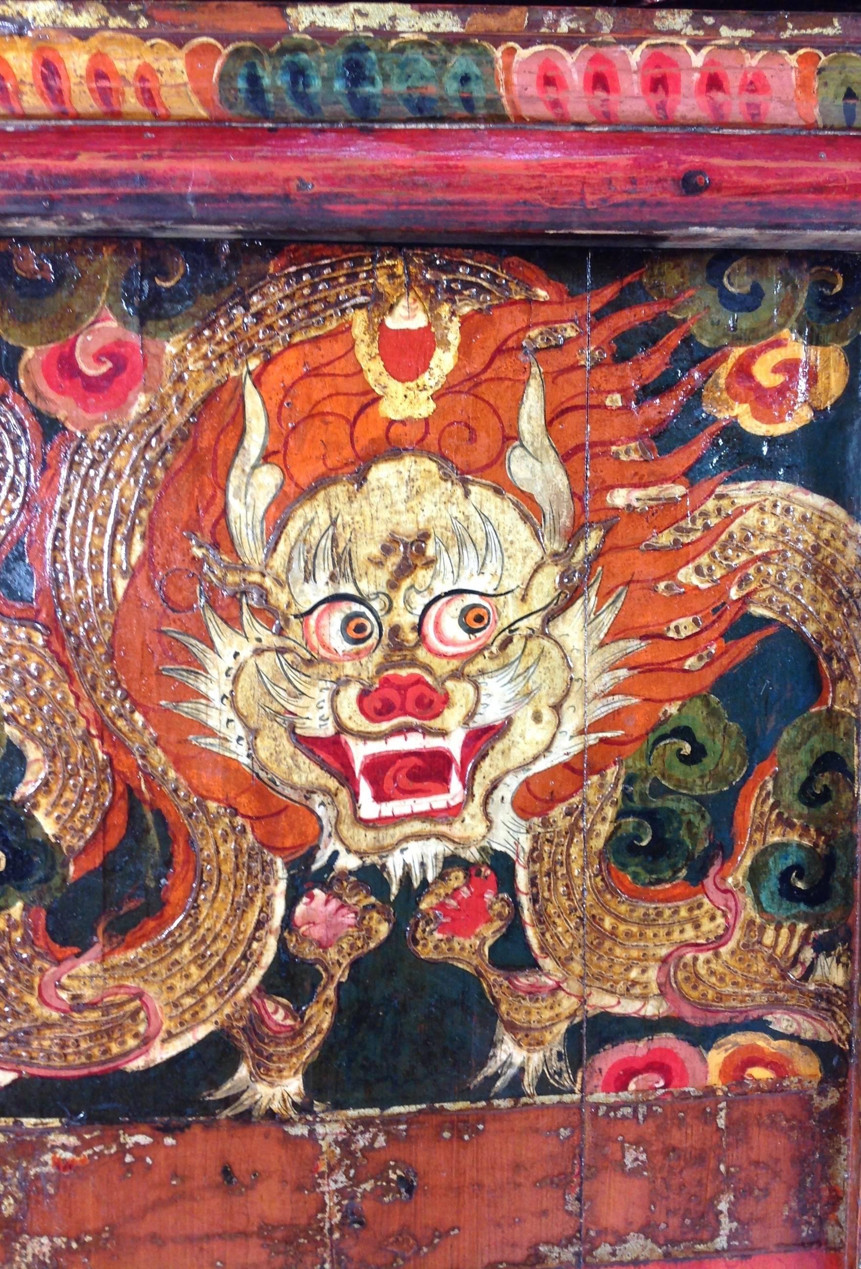 Tibetan Altar Chest, Late 19th Century In Good Condition For Sale In San Francisco, CA