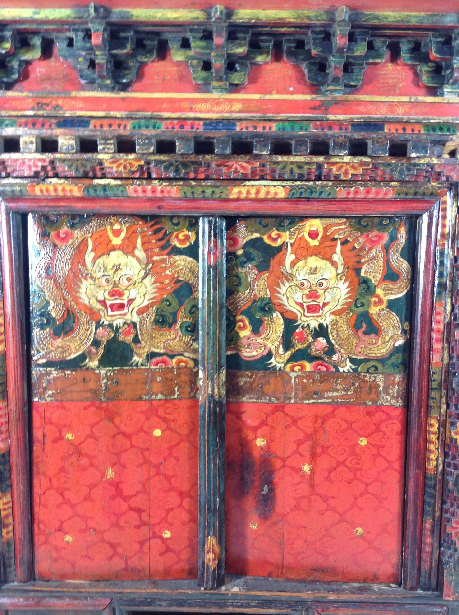 Tibetan Altar Chest, Late 19th Century For Sale 5