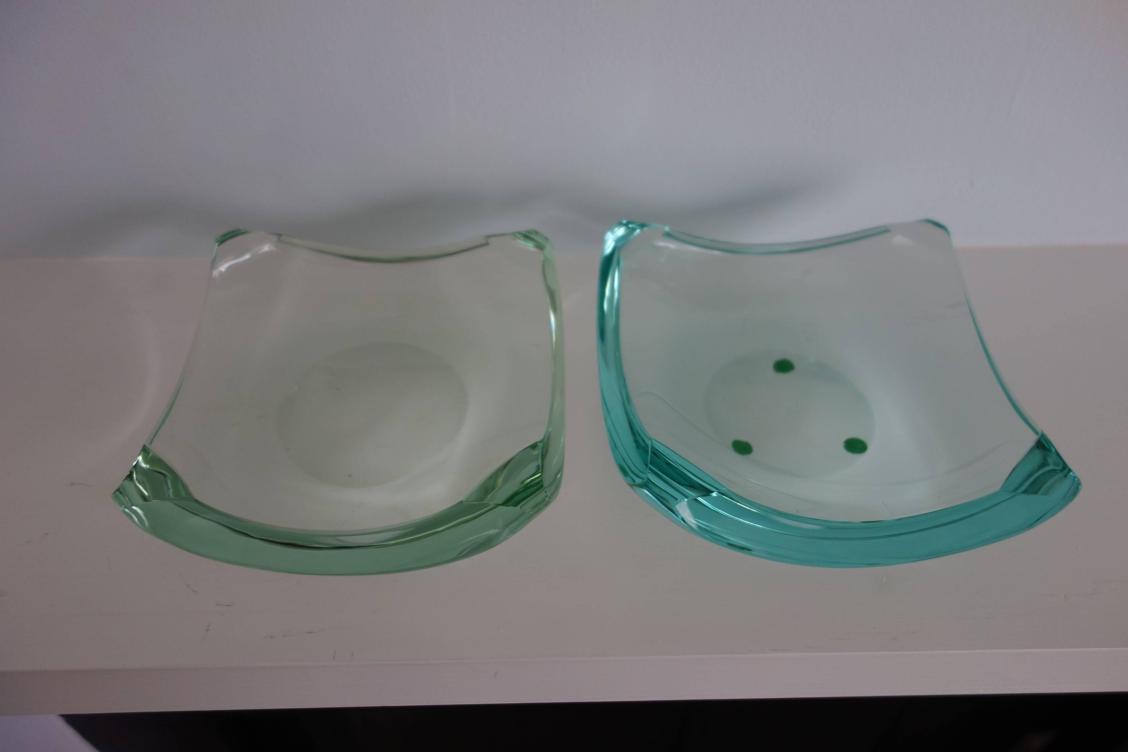 Pair of Erwin Burger for Fontana Arte Dishes, circa 1950 For Sale 1