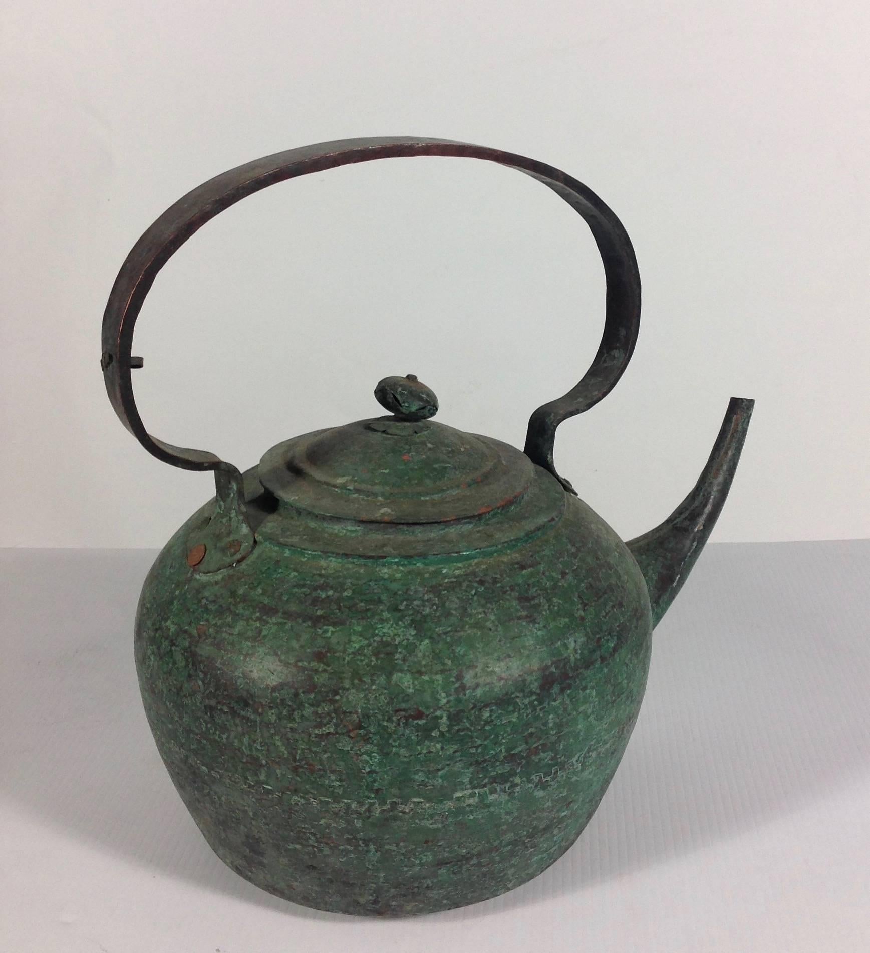 20th Century Early Javanese Copper Kettle For Sale