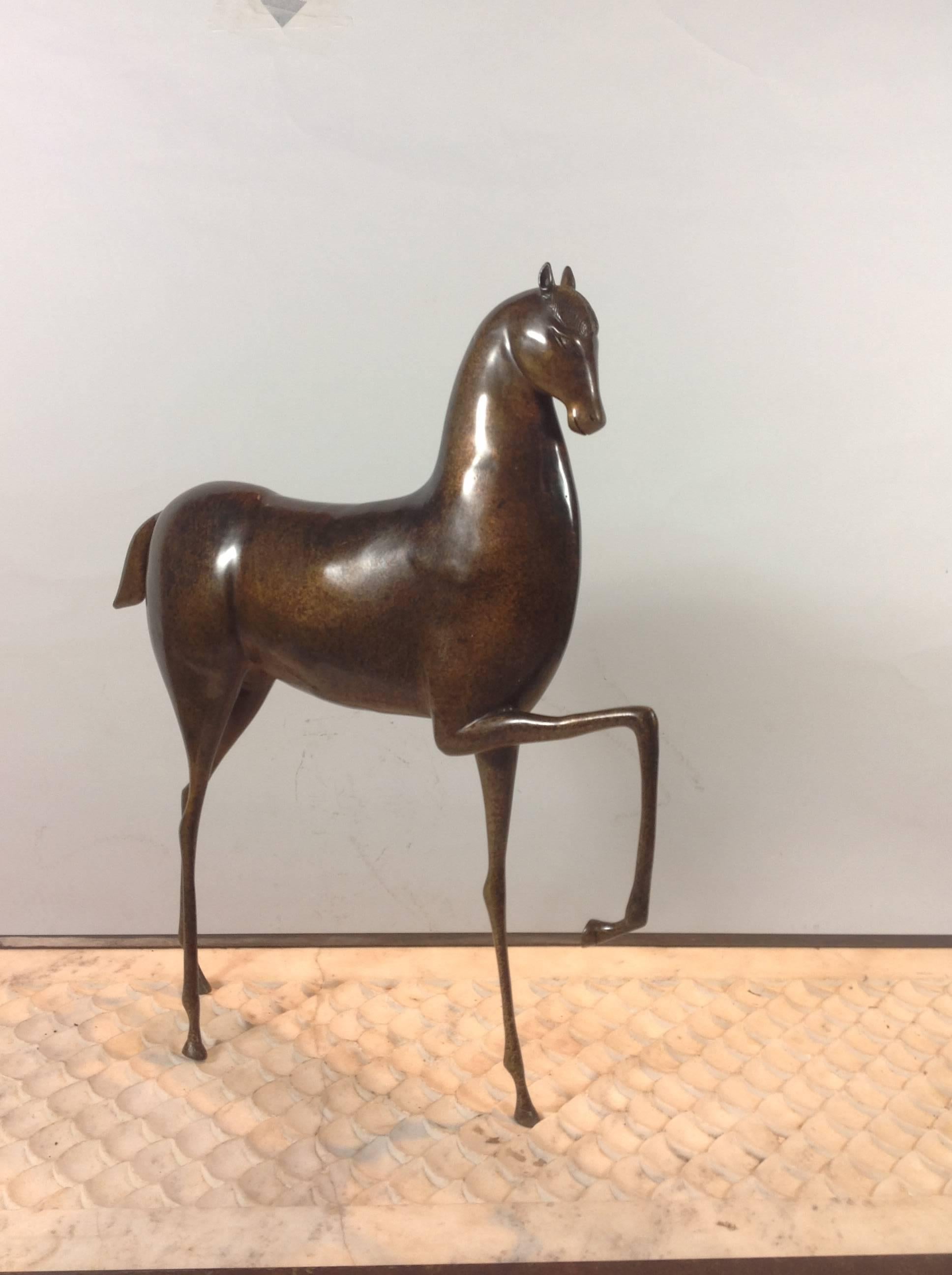 Bronze Art Deco Style Horse Sculpture For Sale 1