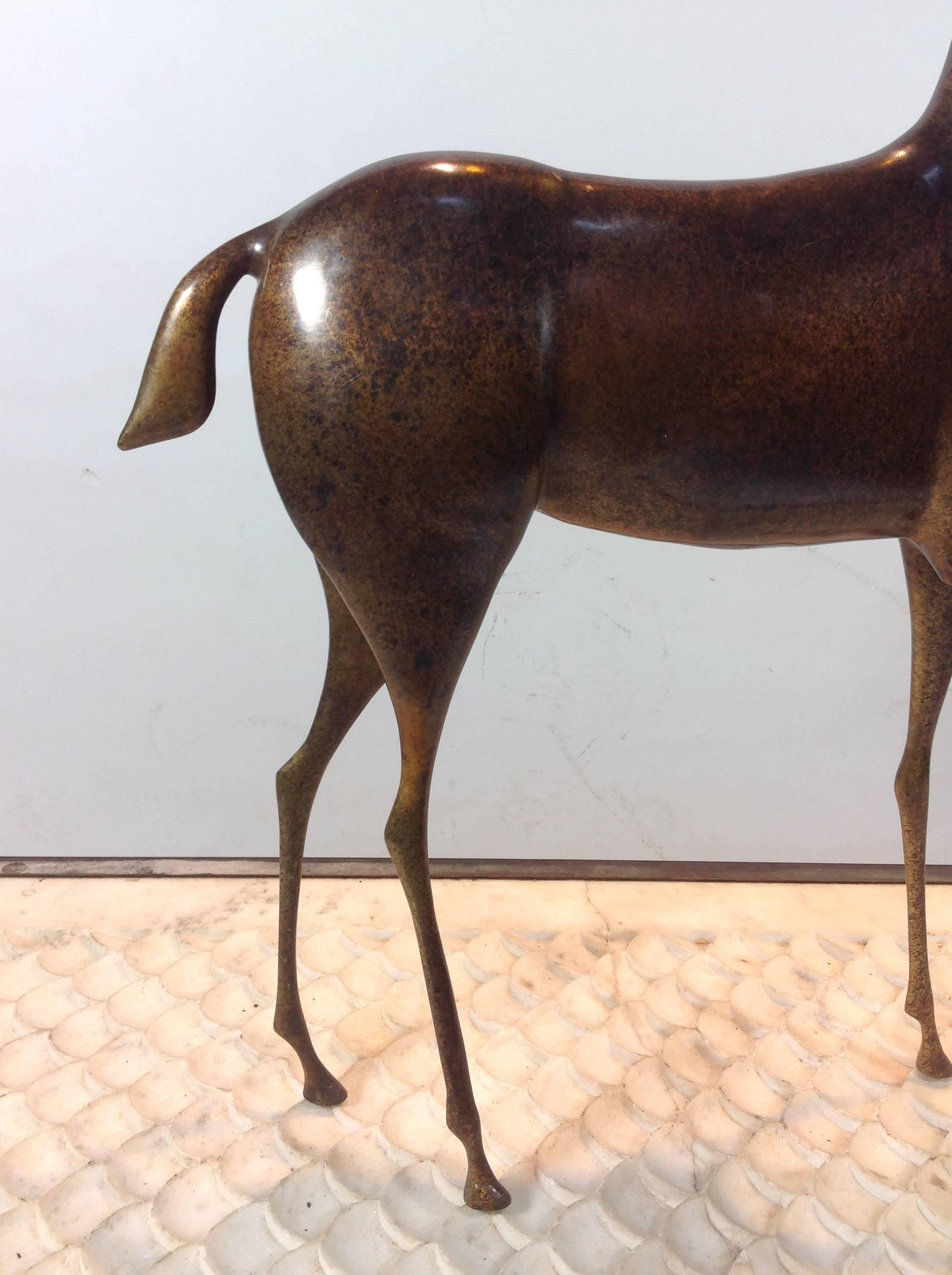 Bronze Art Deco Style Horse Sculpture For Sale 2