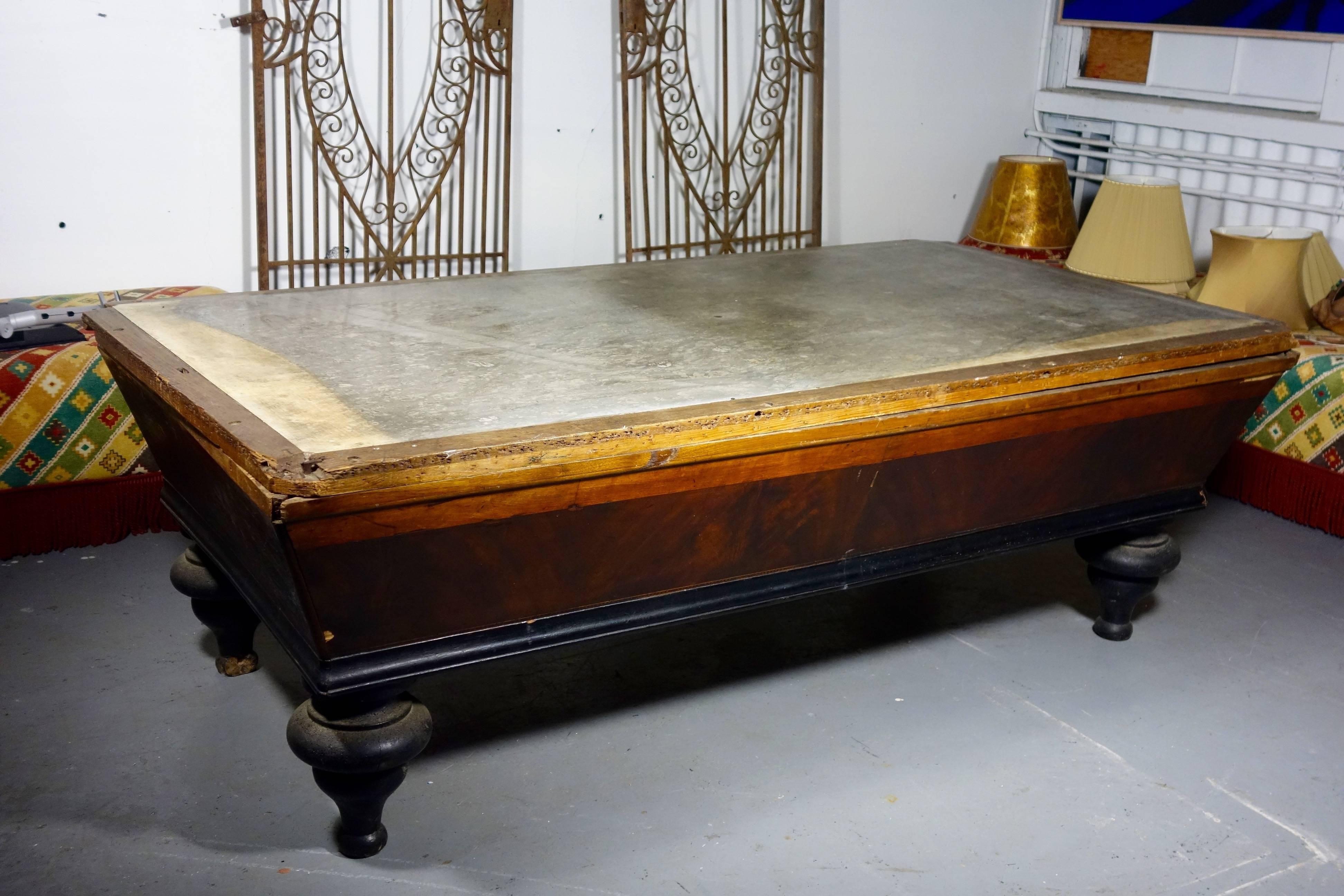 19th Century Giant French Slate Top Table