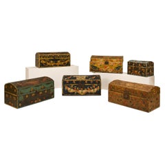 Rare set of 6 “Norman Wedding Chest” boxes