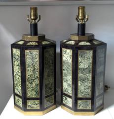 Pair of Tessellated Stone Lamps by Maitland-Smith