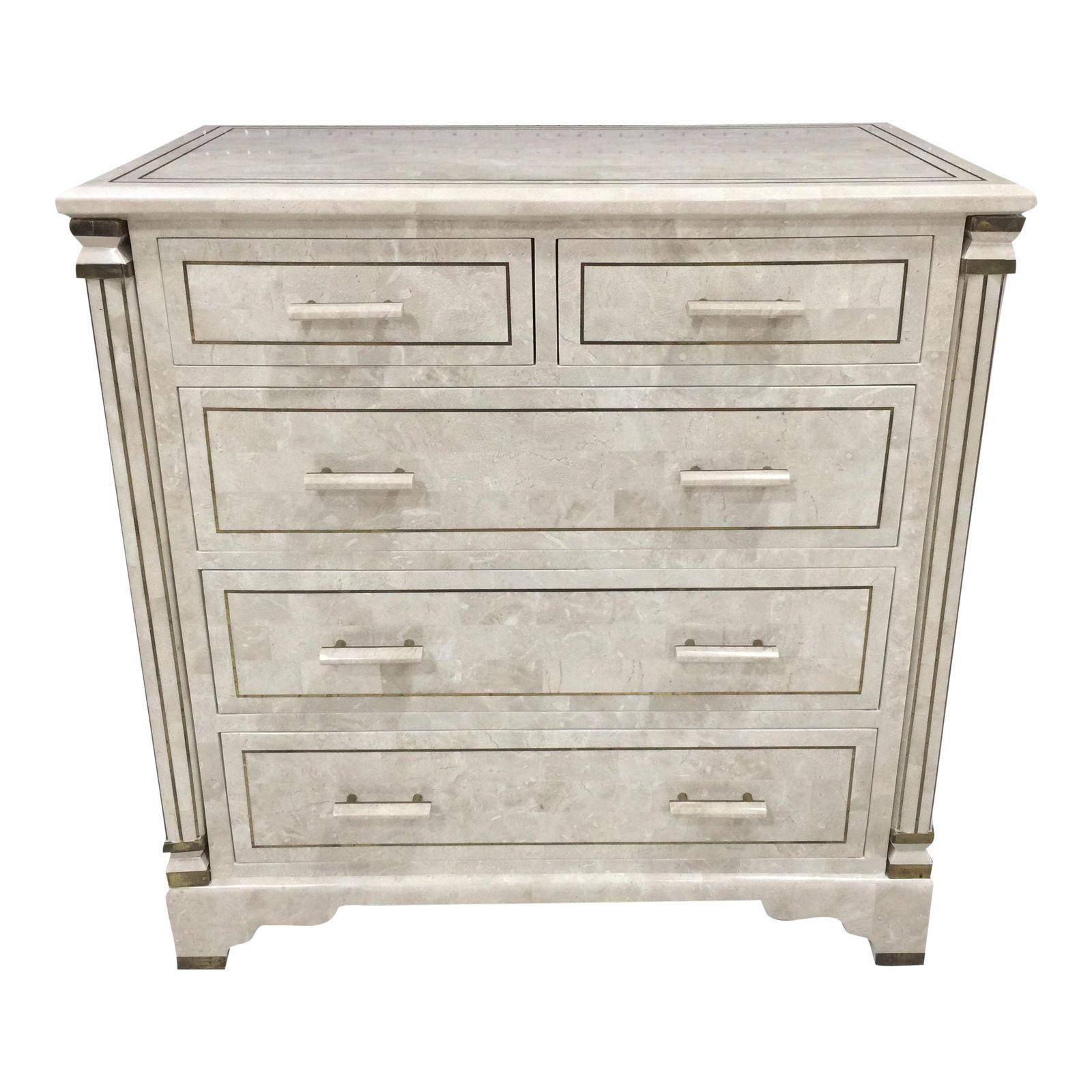 Maitland Smith Tessellated Stone Chest