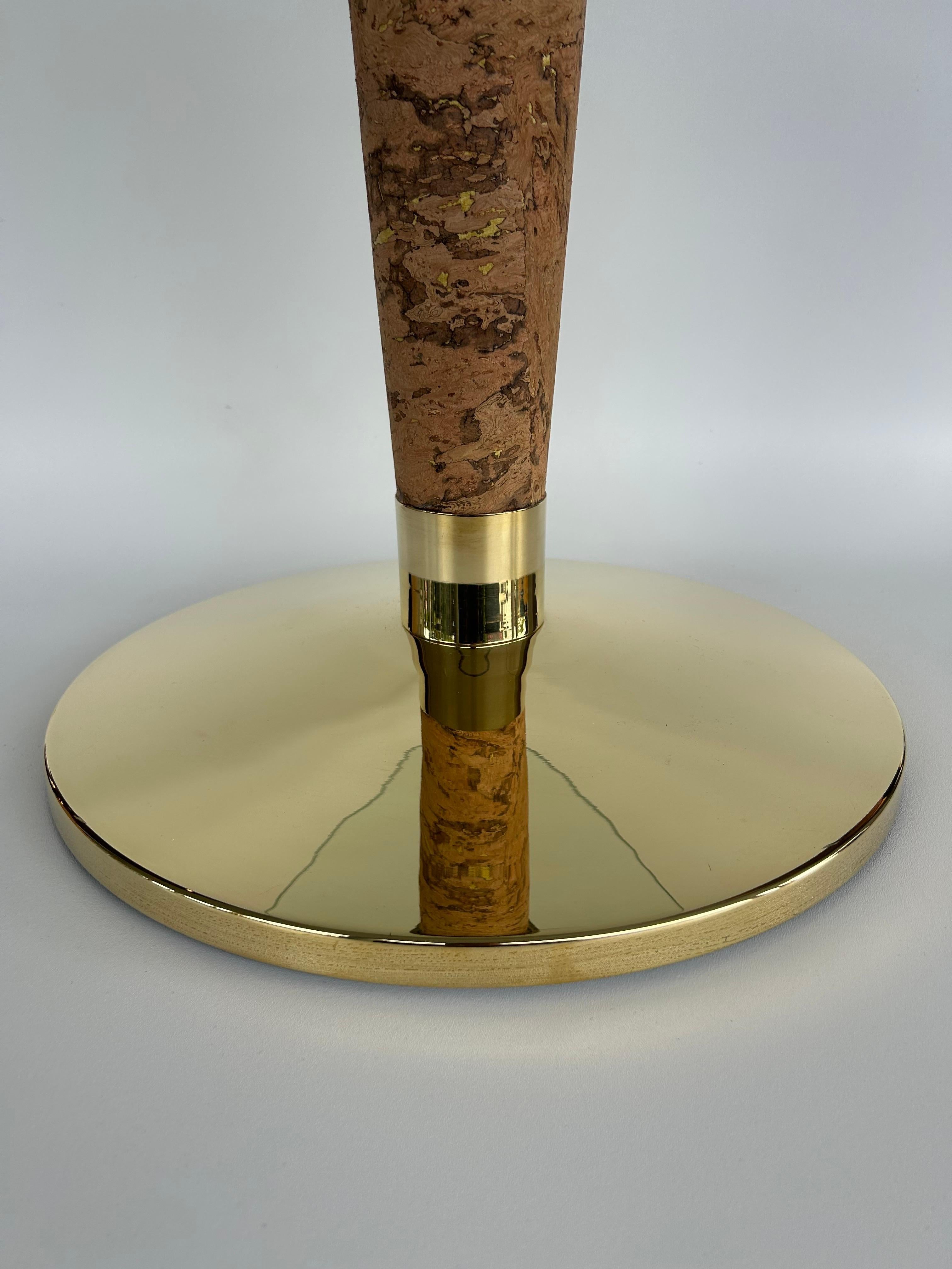 Italian Brass and Cork Drinks Table For Sale 1