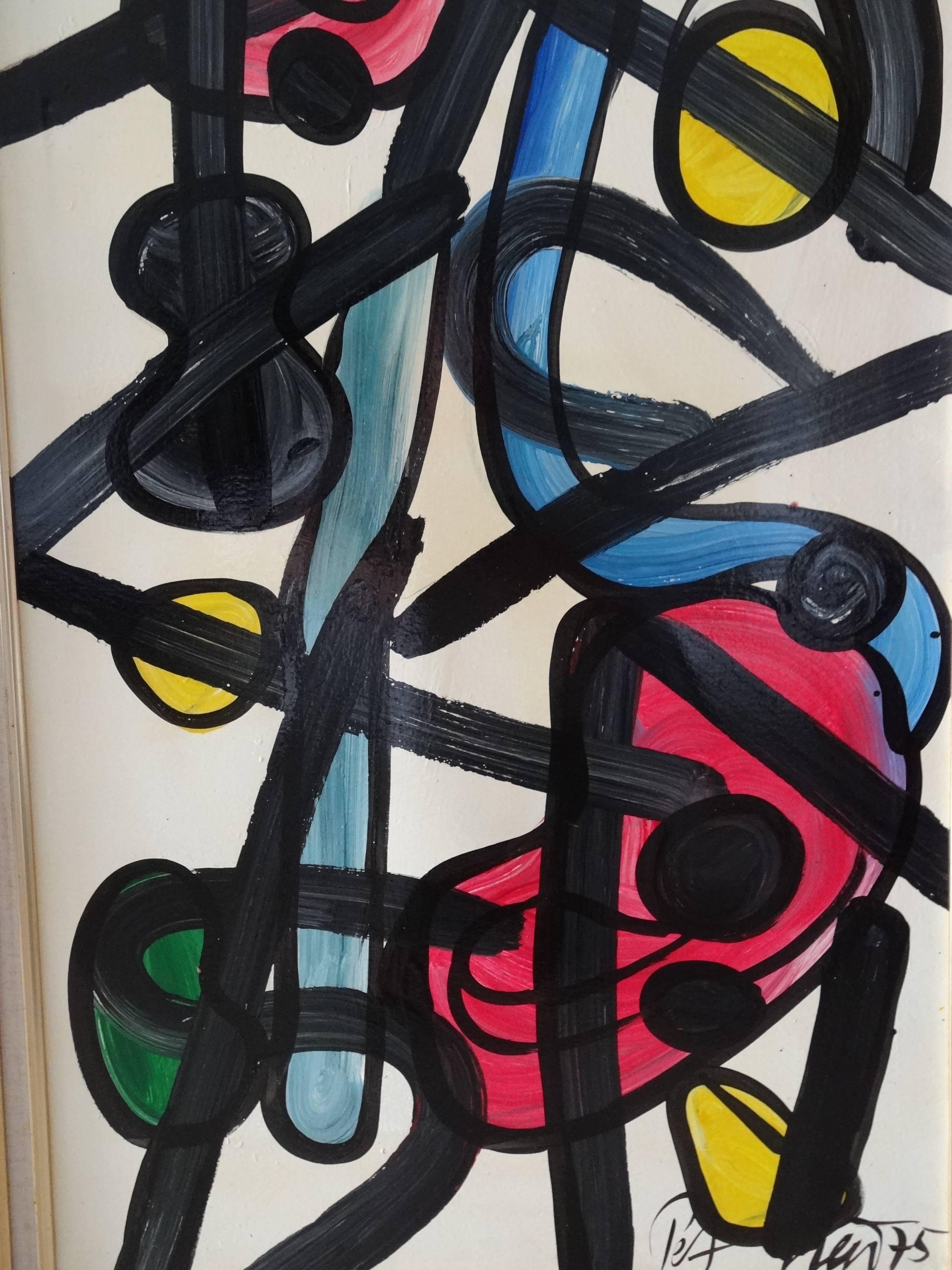 Late 20th Century 1970s Abstract Painting by Peter Robert Keil