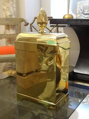 Lidded  Brass Box by Maitland Smith