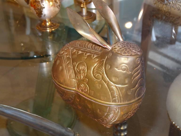 Brass Rabbit Lidded Box For Sale at 1stDibs