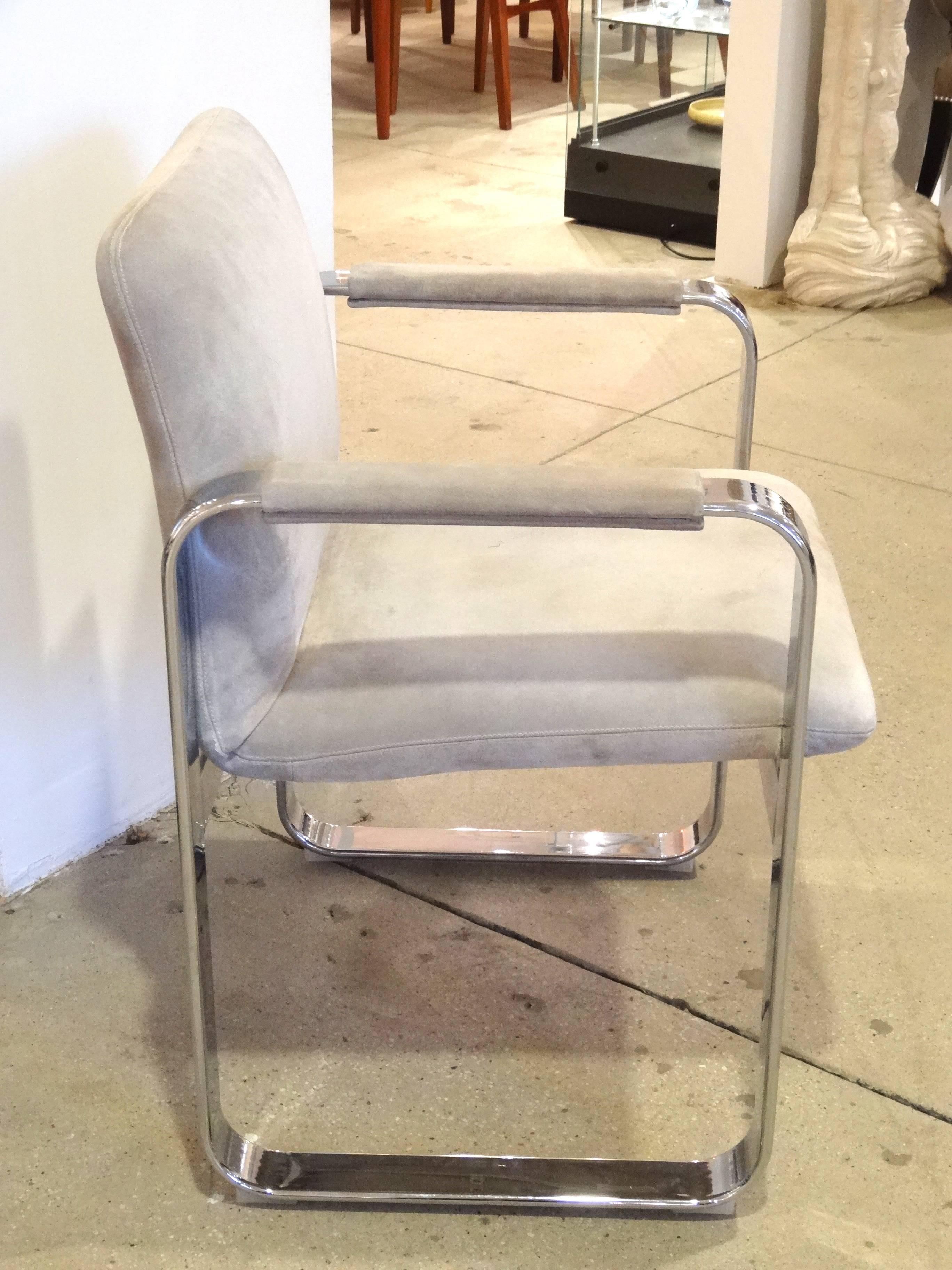 Polished Pair of Italian Armchairs