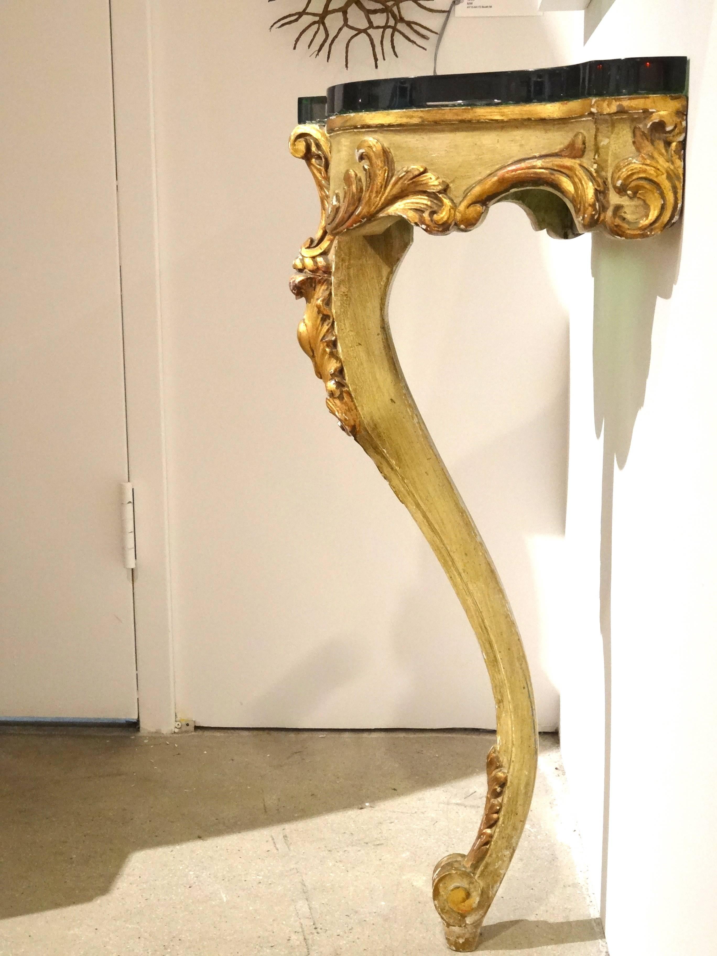 Italian Giltwood and Painted Console For Sale 1
