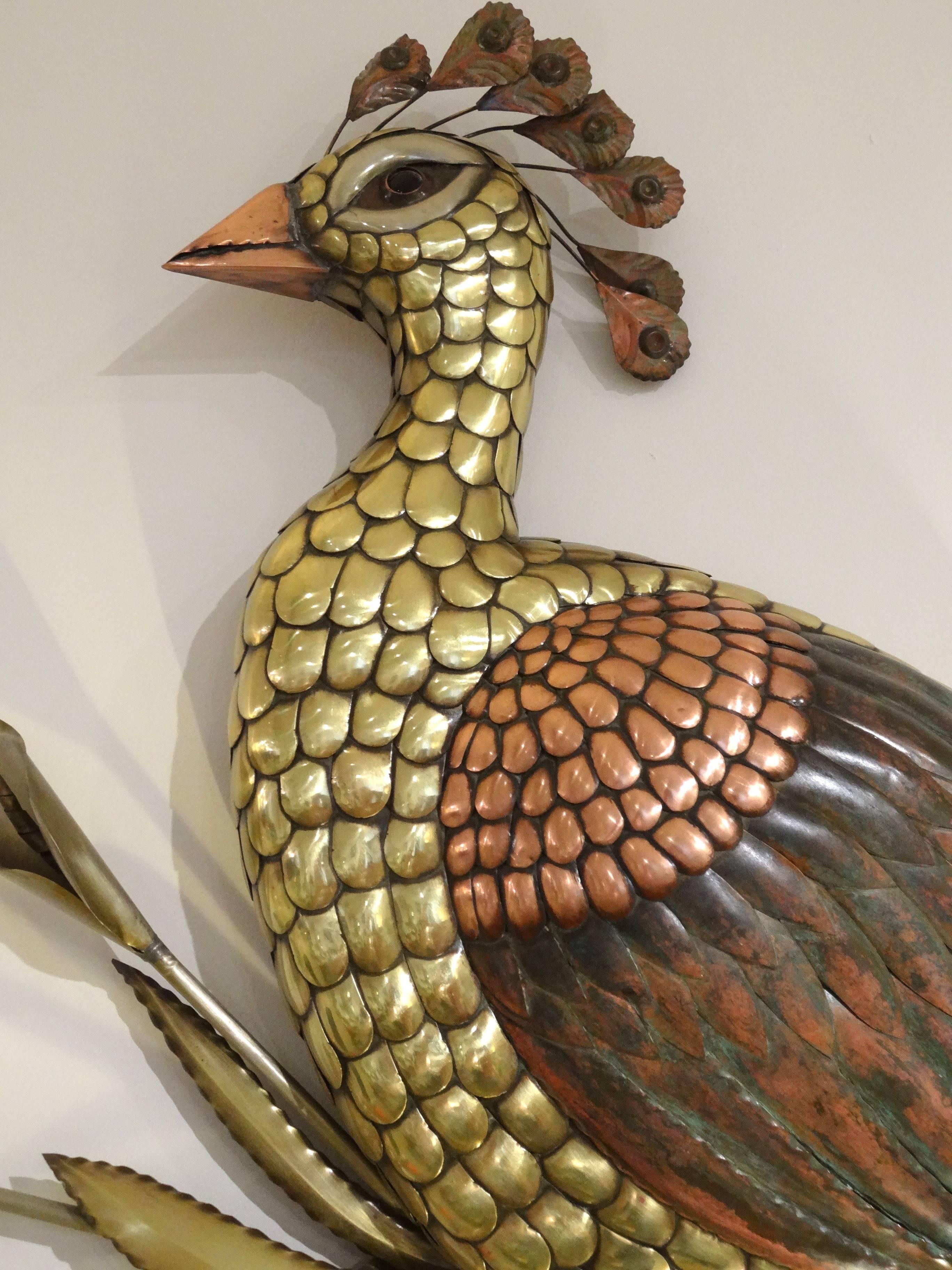 antique peacock mirror