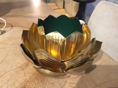 Vintage Lotus Brass Cup