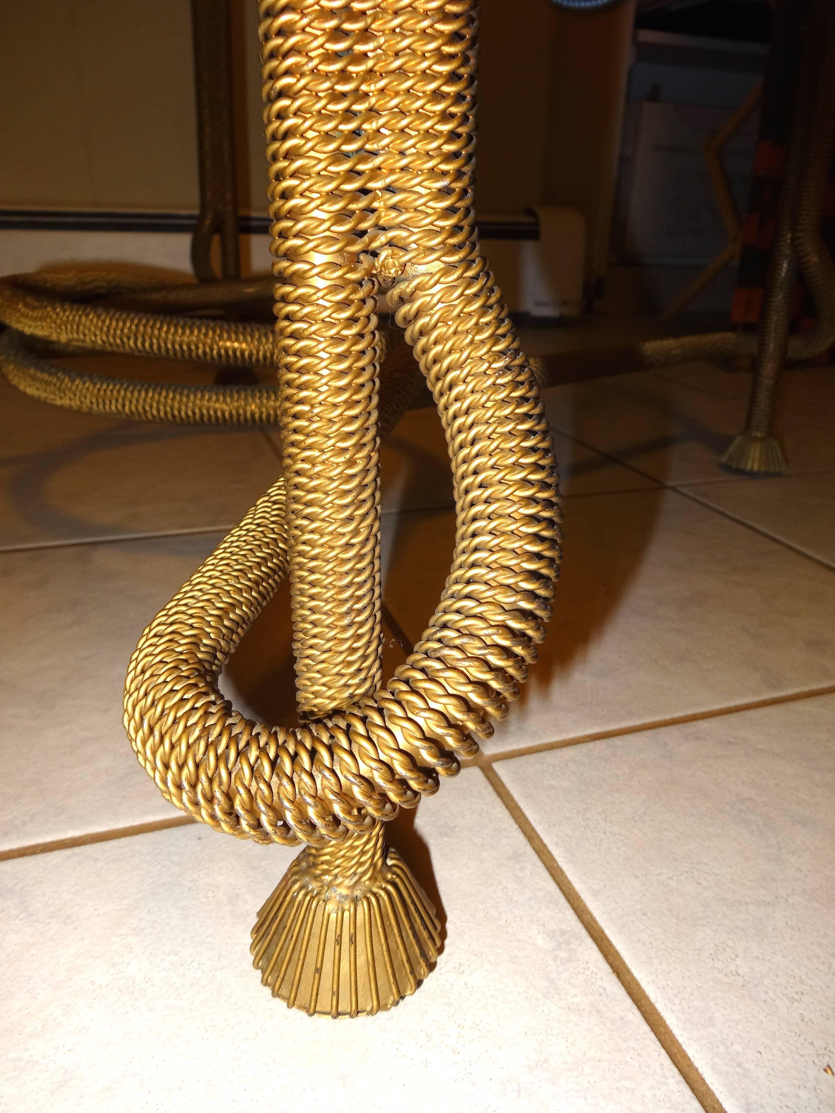 French Beaded Rope Table For Sale 1