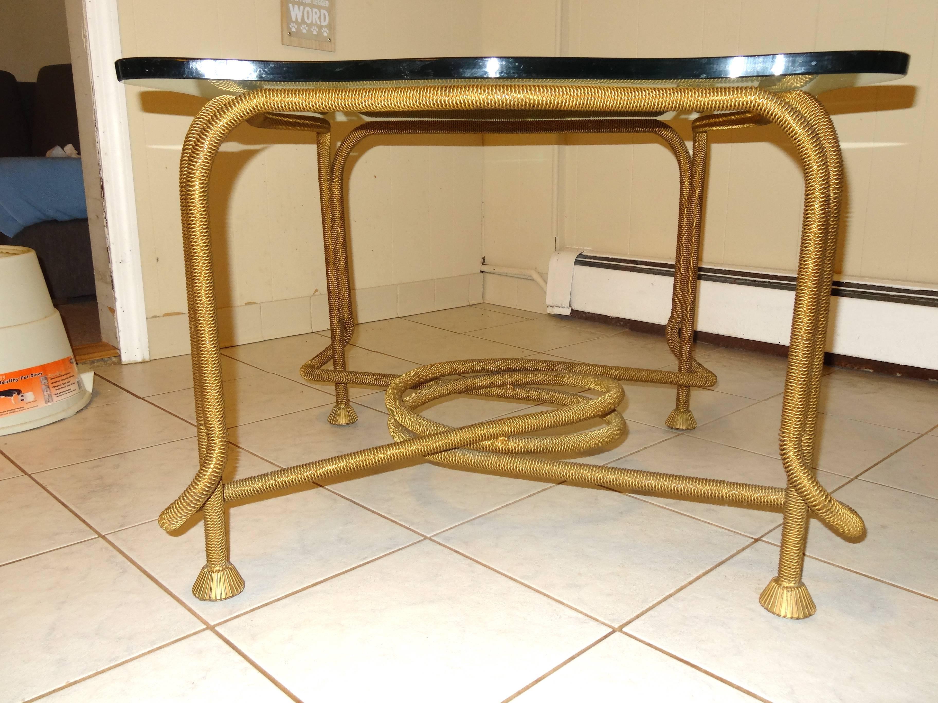 French Beaded Rope Table For Sale 2