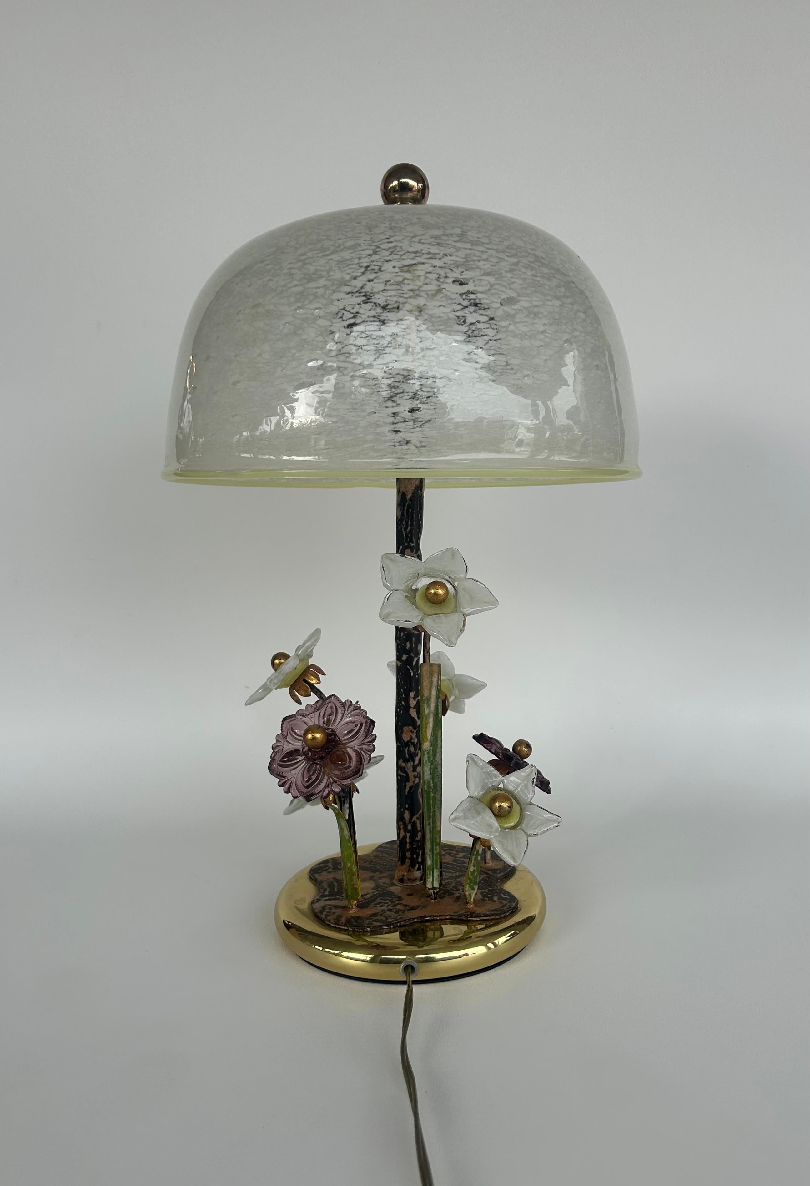 Italian Murano Lamp In Good Condition For Sale In North Miami, FL