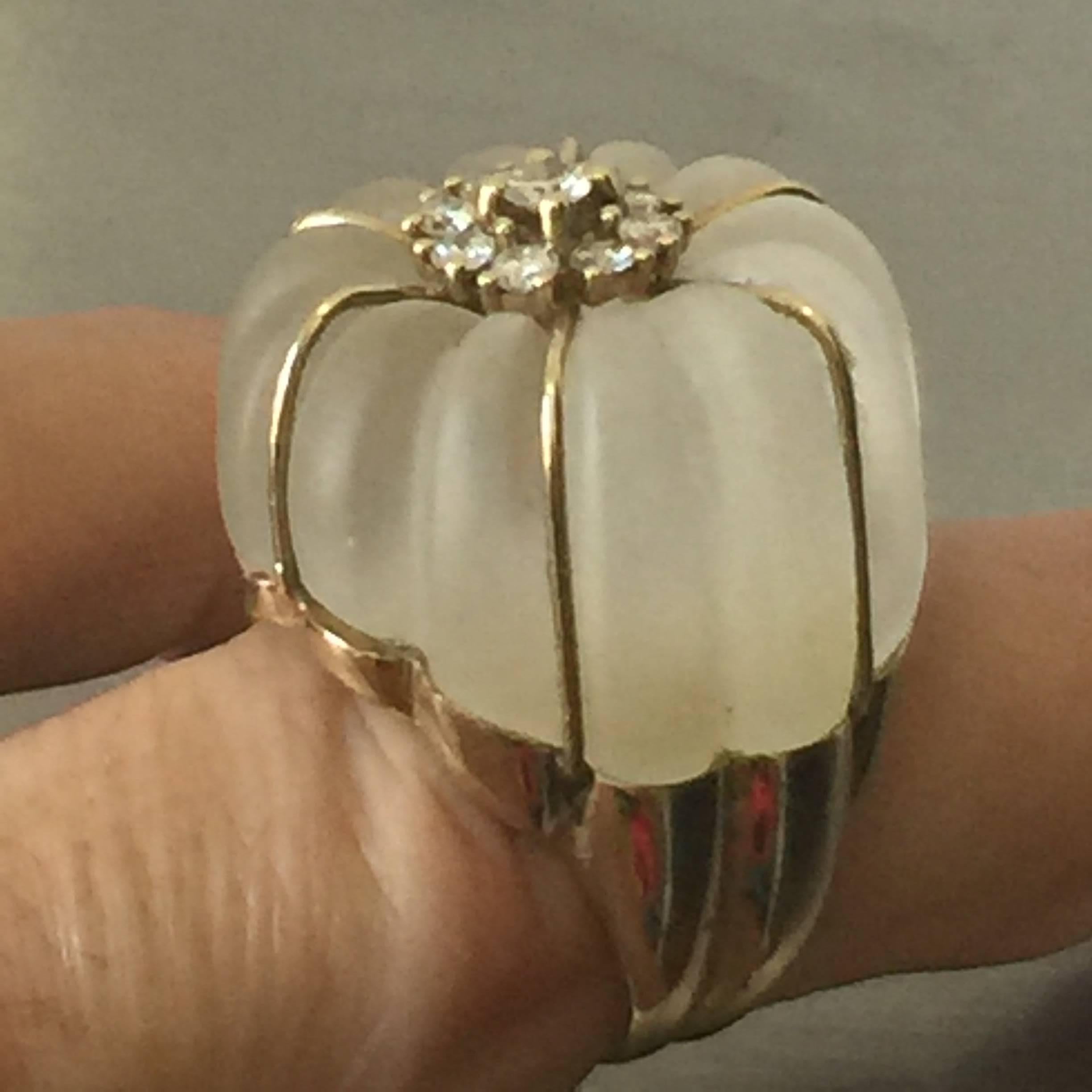 Rock Crystal or Diamond David Webb Inspired Ring, 1970s 1