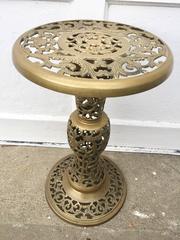 Pair of Brass Asian Modern Drinks Table
