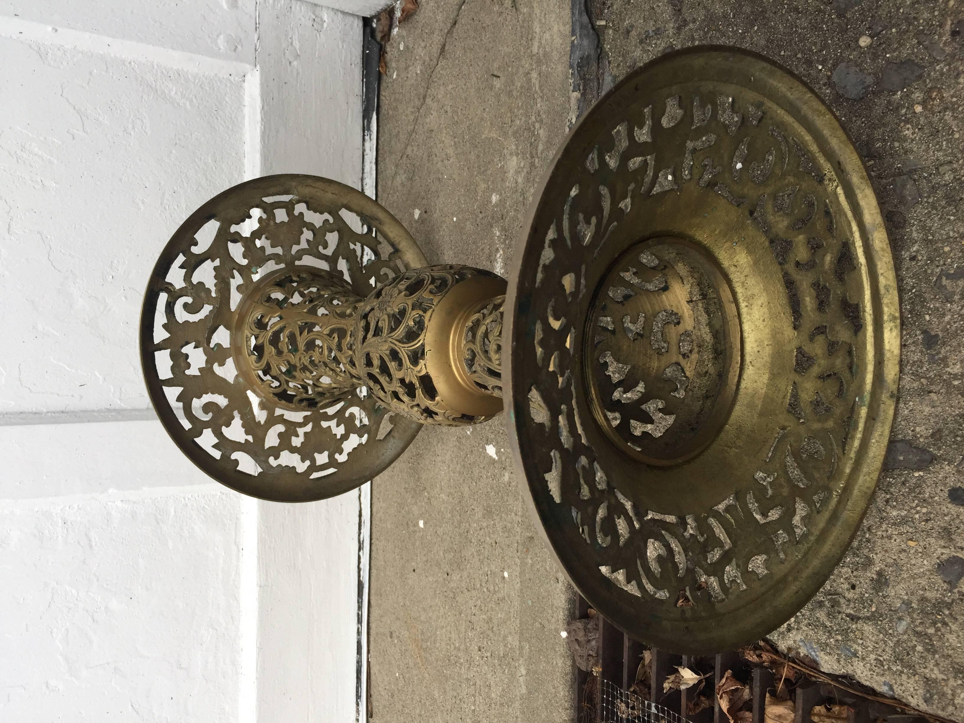 Pair of Brass Asian Modern Drinks Table 3