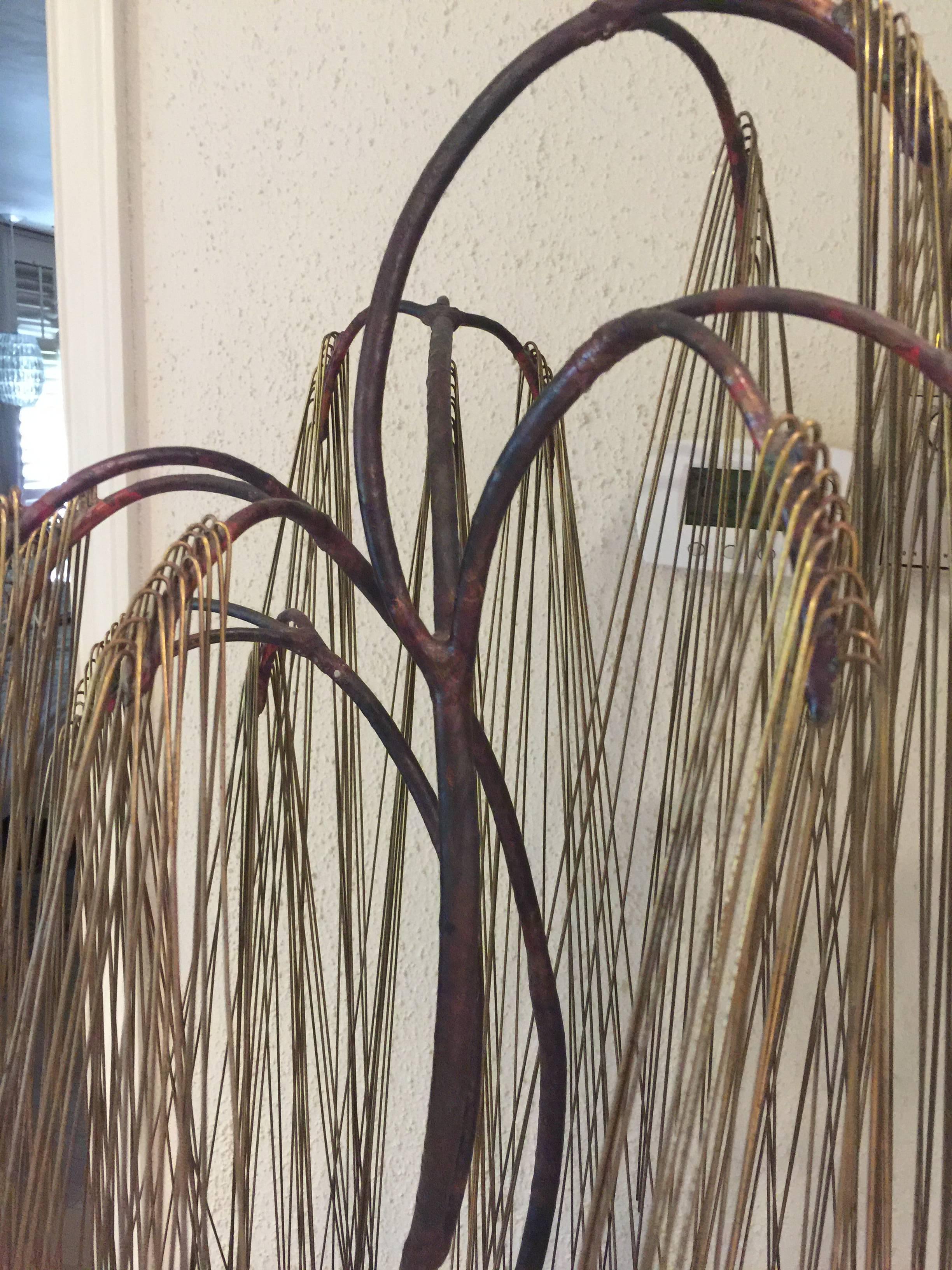 American Bertoia Style Weeping Willow Tree Sculpture