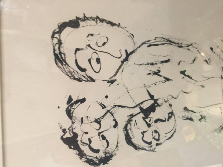 Trio Black/White Ink Drawings For Sale at 1stDibs | trio drawings