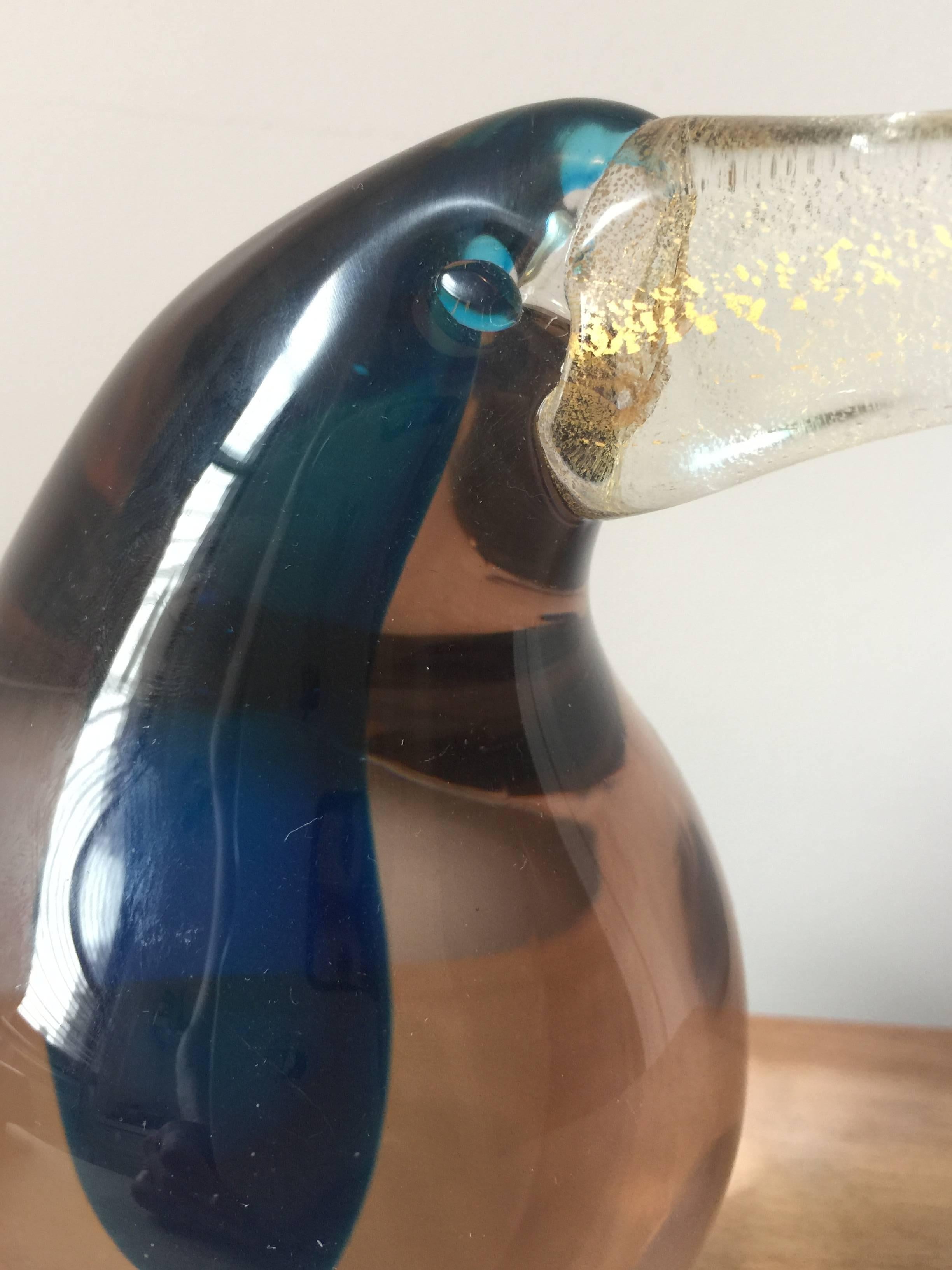 Italian Murano Glass Bird Sculpture