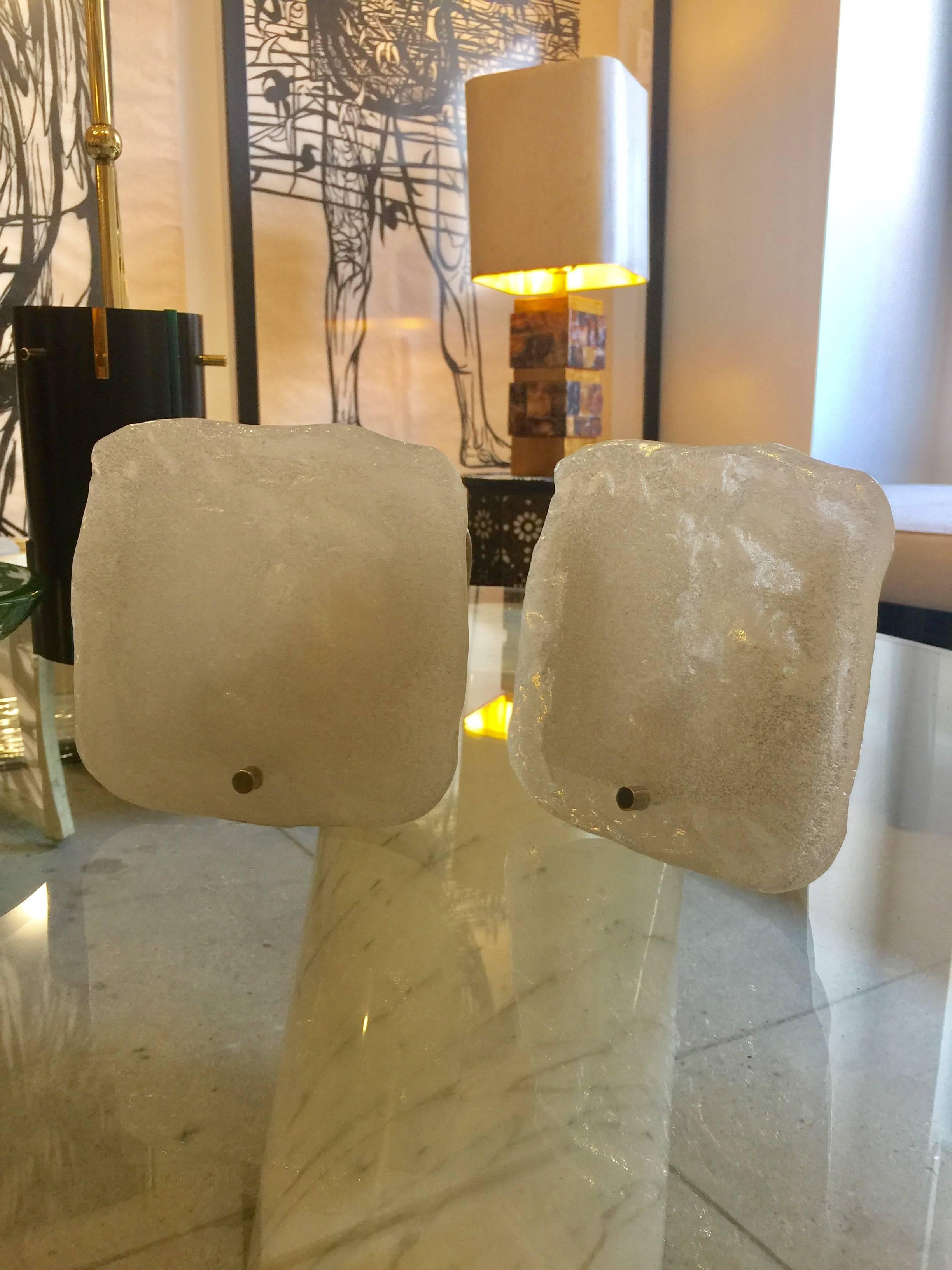 Pair of Italian Glass Sconces 4