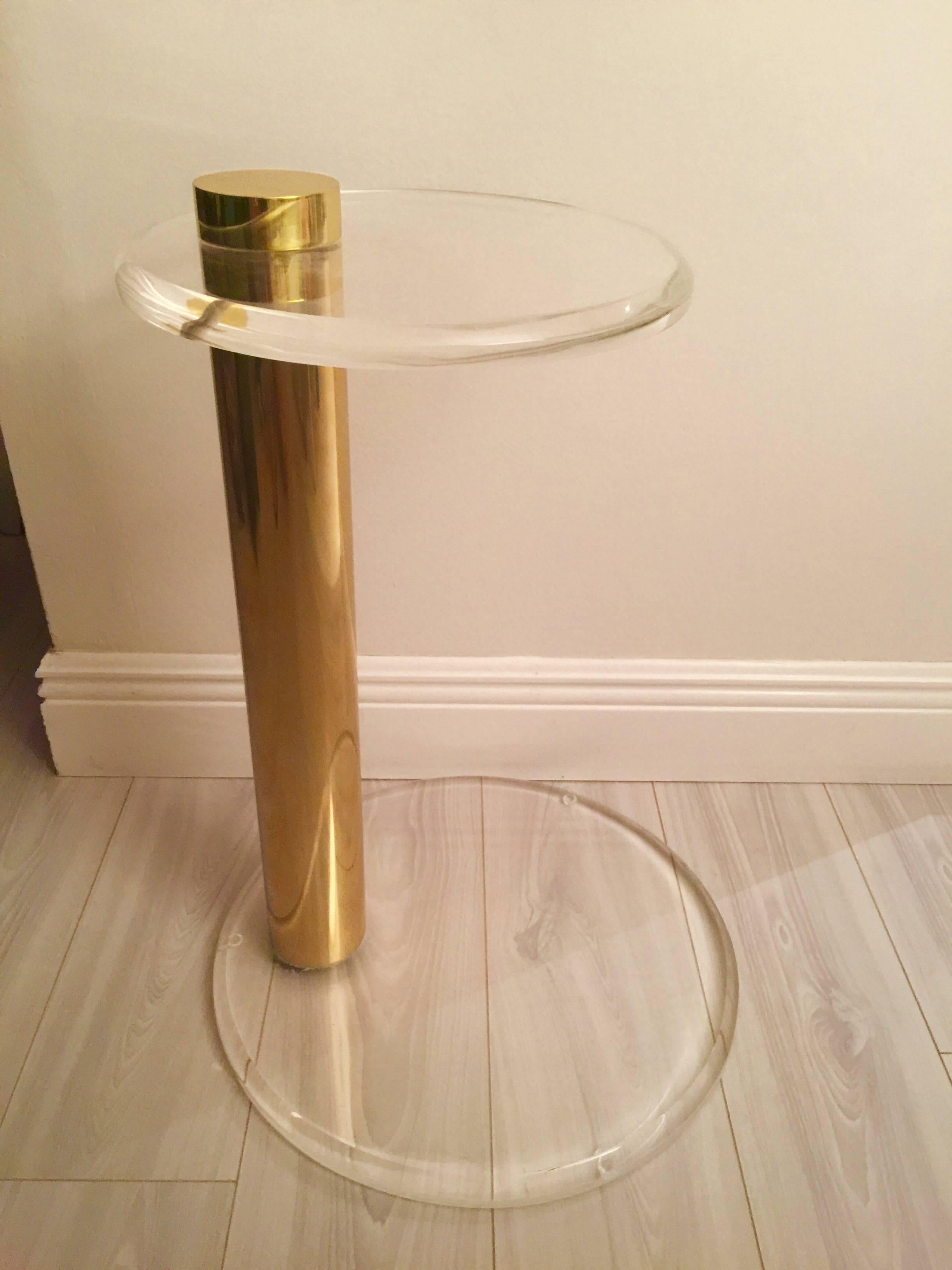 Lucite Drinks Table in the Style of Karl Springer 2