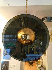 Ciondolo moderno in vetro Saturno italiano degli anni '80
