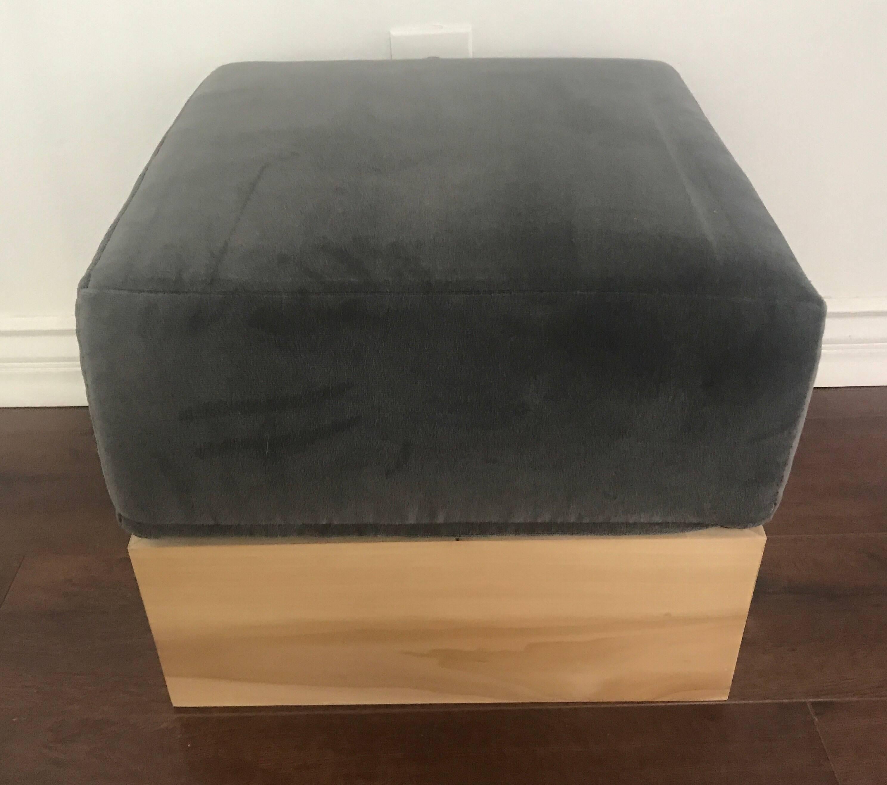 Post-Modern Haas Brothers  Set of  Three Modernist Ottomans