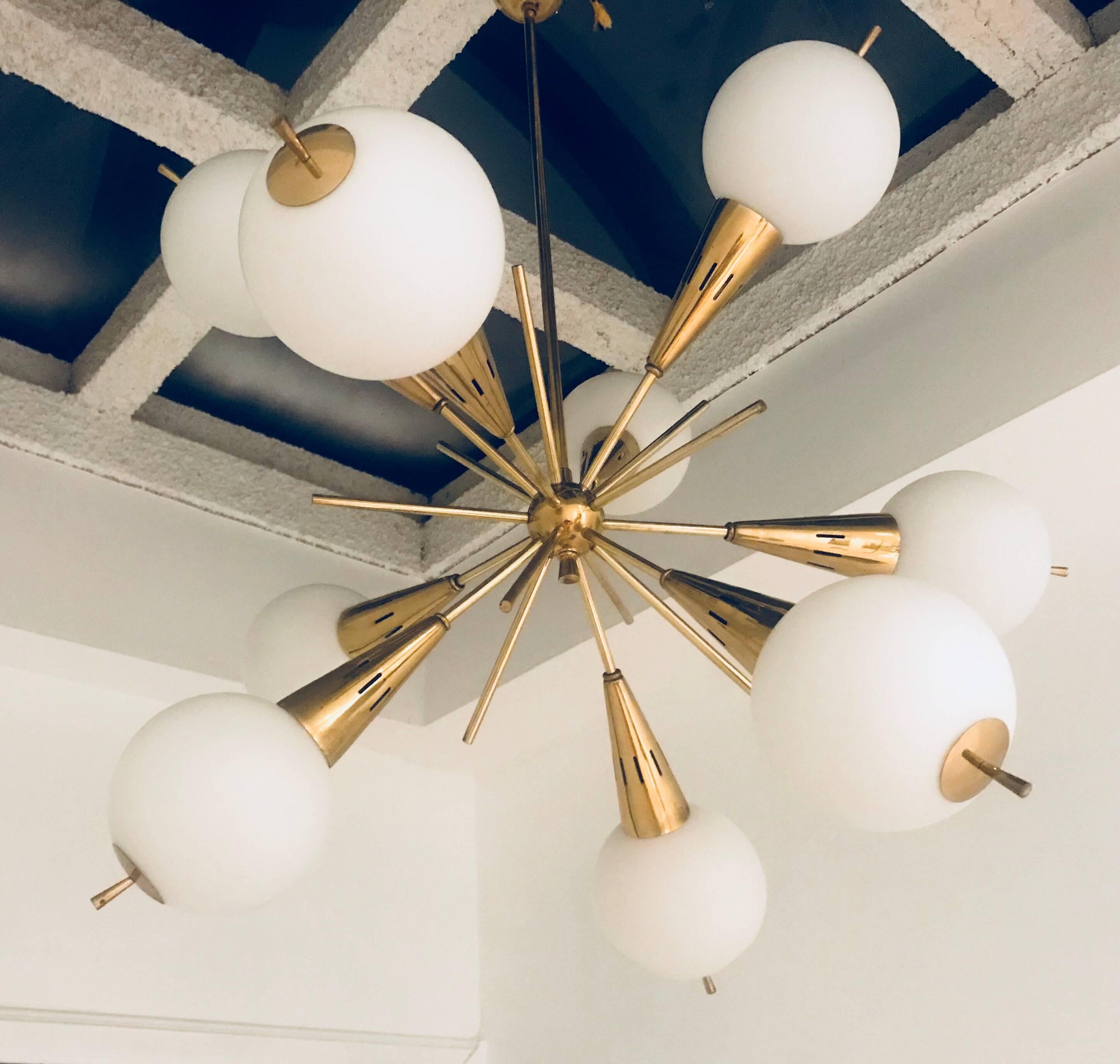 Italian Mid Century 1960s Sputnik Chandelier 2