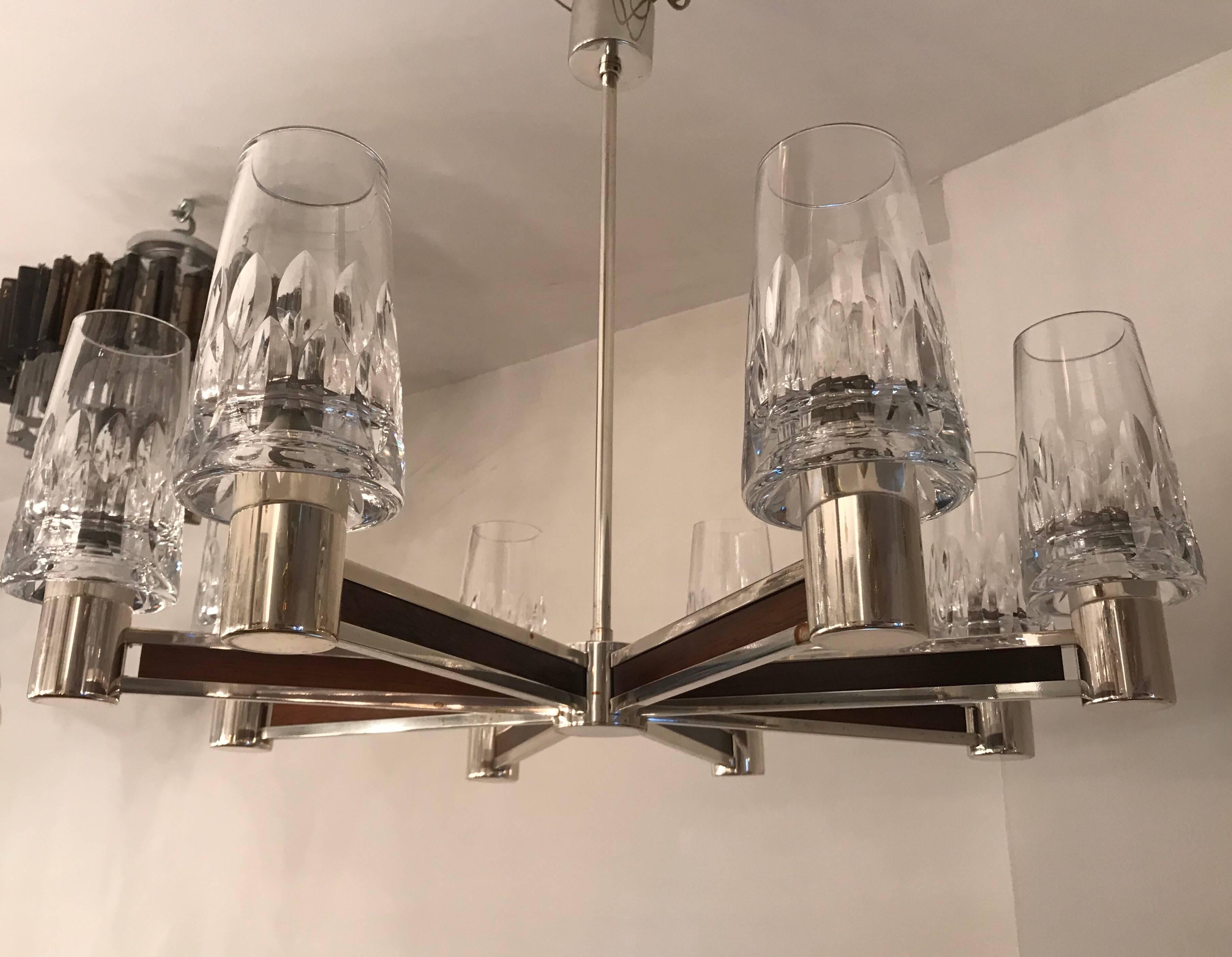 German High Style, 1970s Crystal Chandelier For Sale 3
