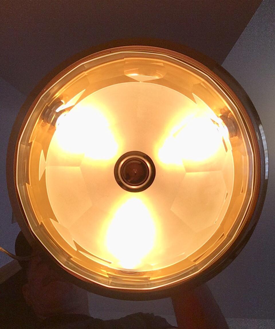 Oscar Torlasco Gold Crystal 1960s Flush Ceiling Light 5