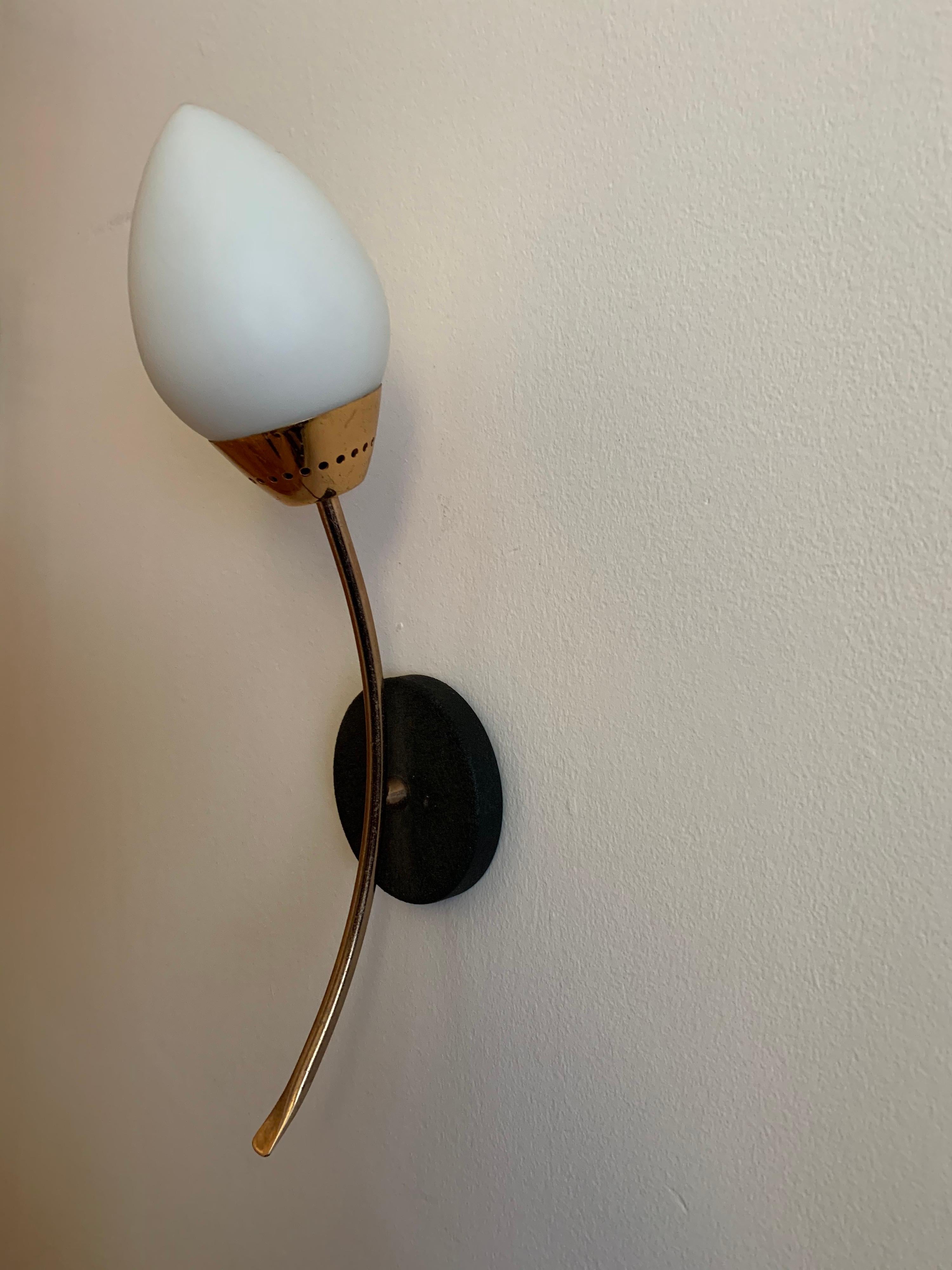 Pair of French Moderne Rose Gold Sconces 2