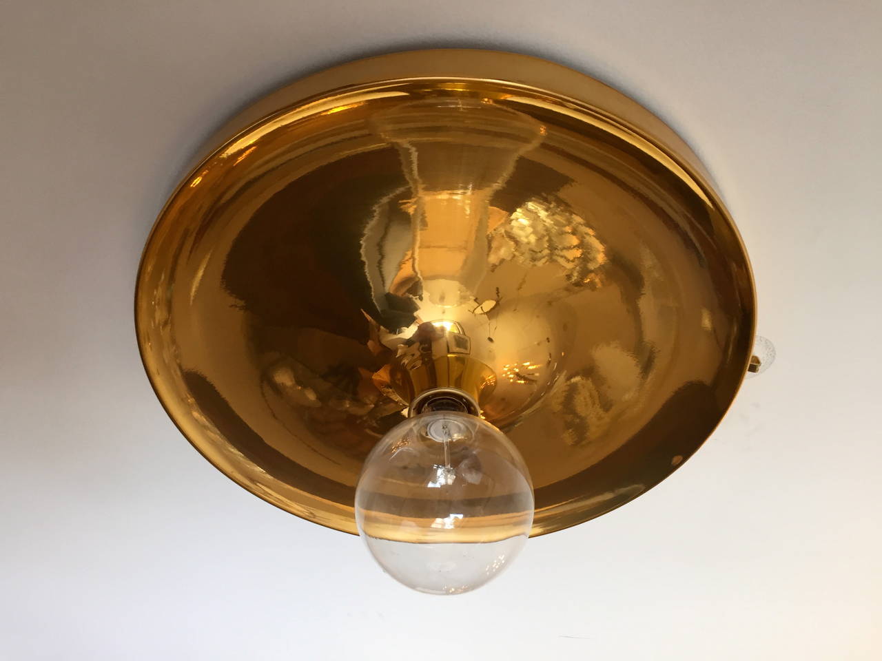 Pair of Large Honsel Space Age, 1960s Flush Lights Perriand 2