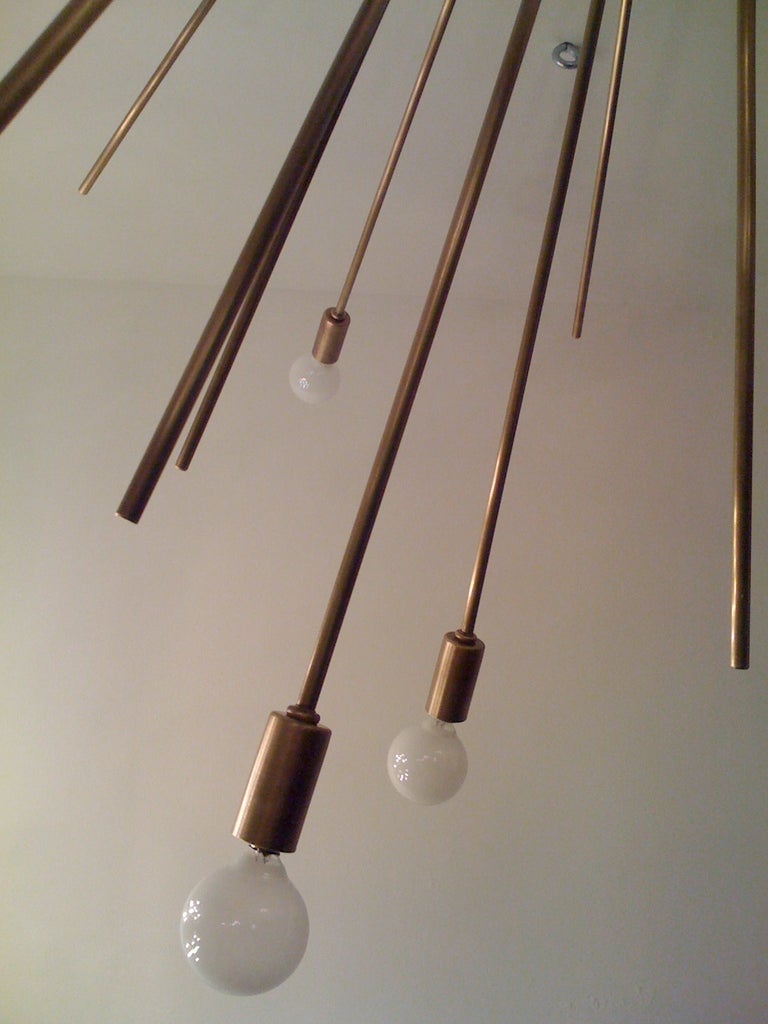 Grand Sputnik Flush Ceiling Chandelier In Excellent Condition For Sale In New York, NY