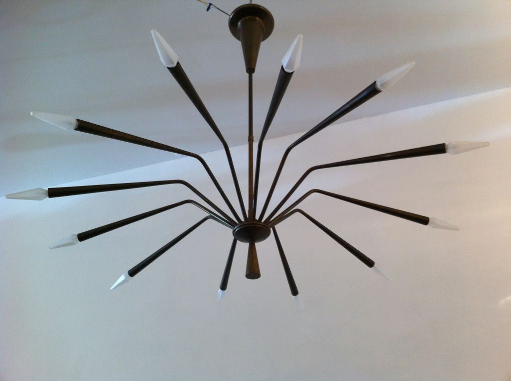 Oscar Torlasco Futurist Chandelier For Sale 2