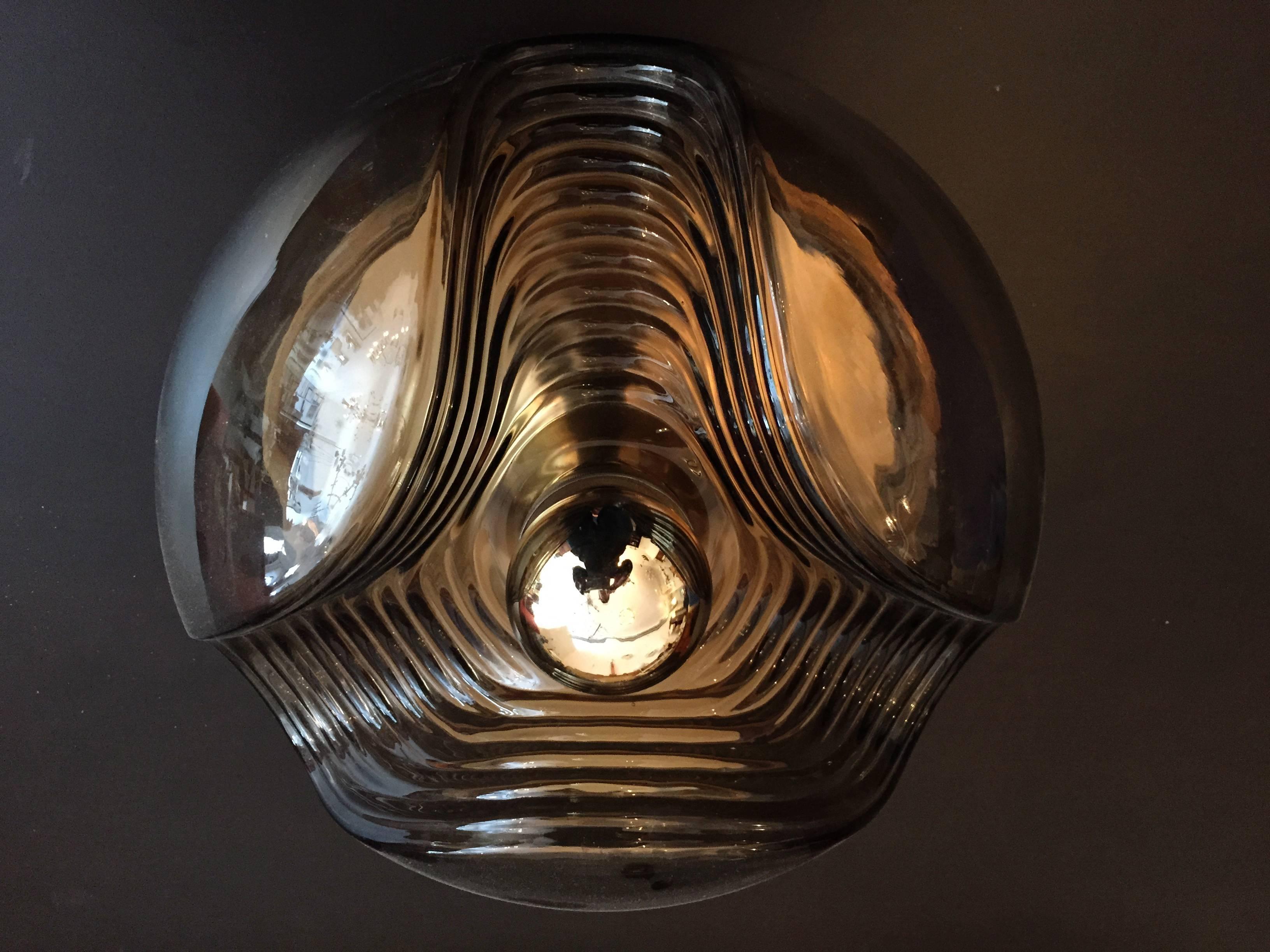 Set of Three Large Peill and Putzler Space Age Lights In Excellent Condition In New York, NY
