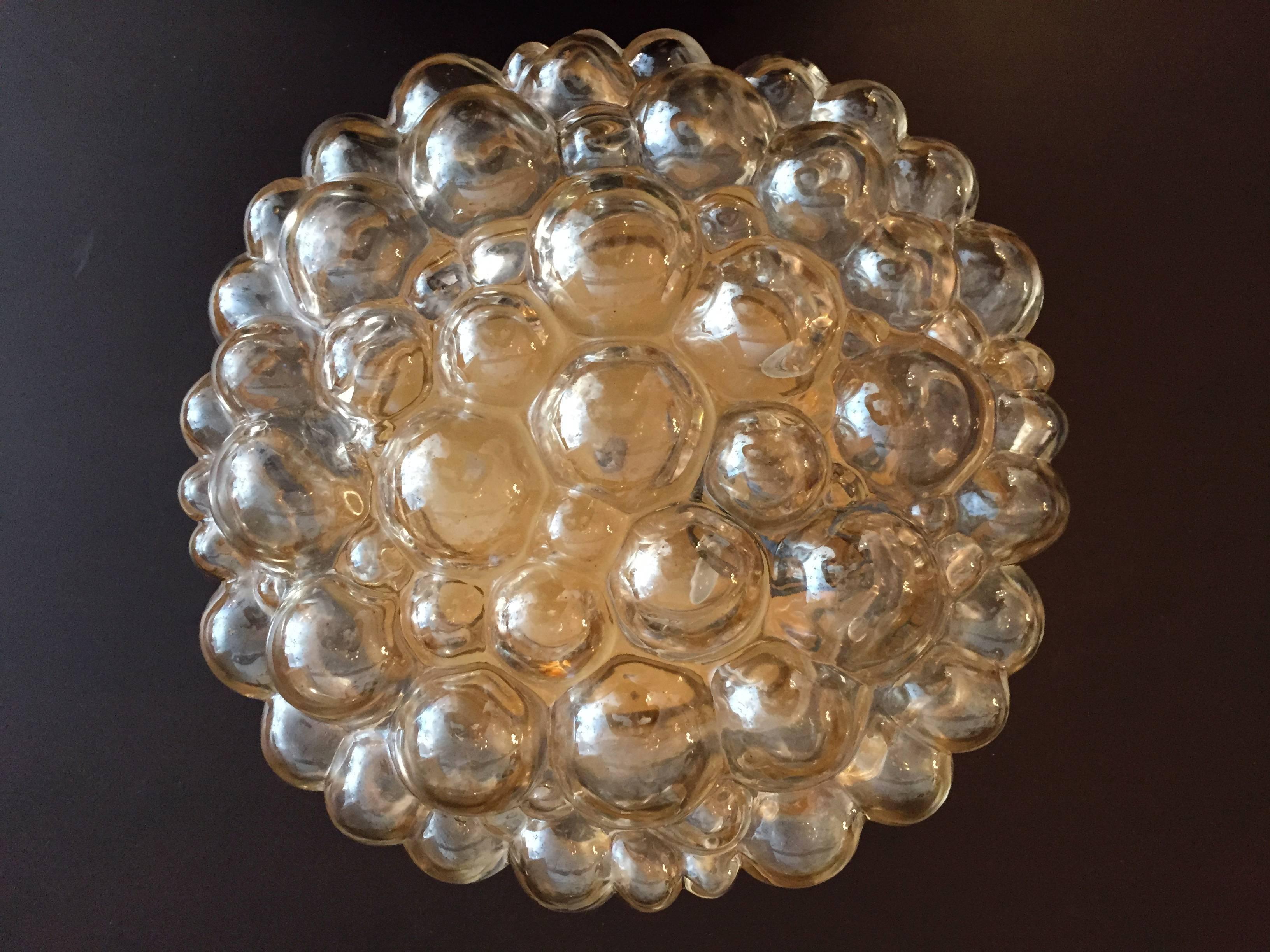 Helena Tynell Limburg Bubble Glass Flush Light In Excellent Condition In New York, NY