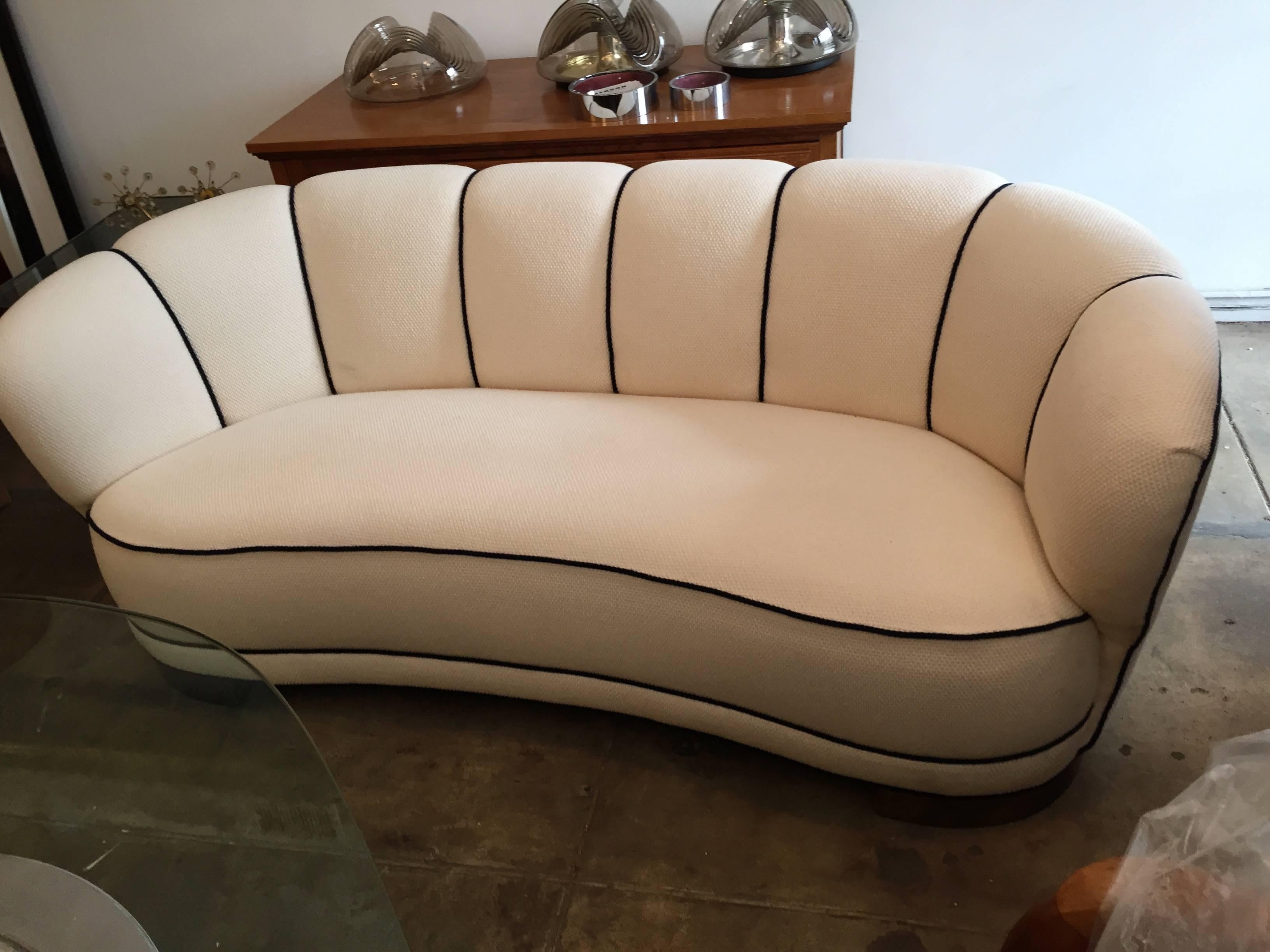 Cotton Swedish Art Deco Sofa