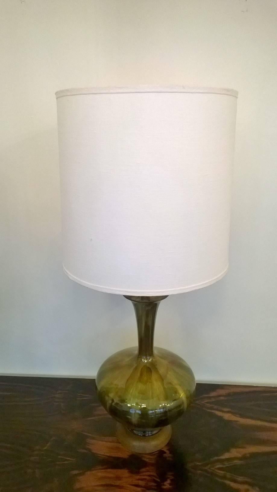 Pair of 1950s Italian Art Pottery Table Lamps 1